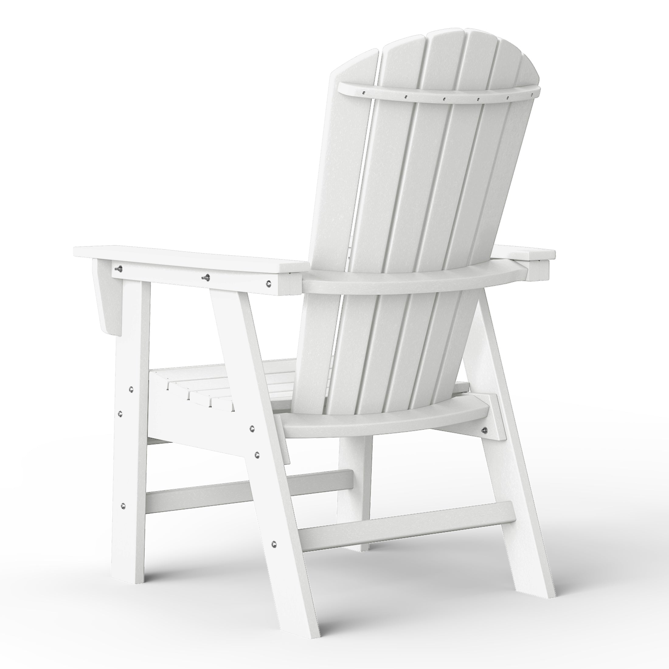 Portside Outdoor Patio Shell-back Adirondack Dining Chair Weather Resistant