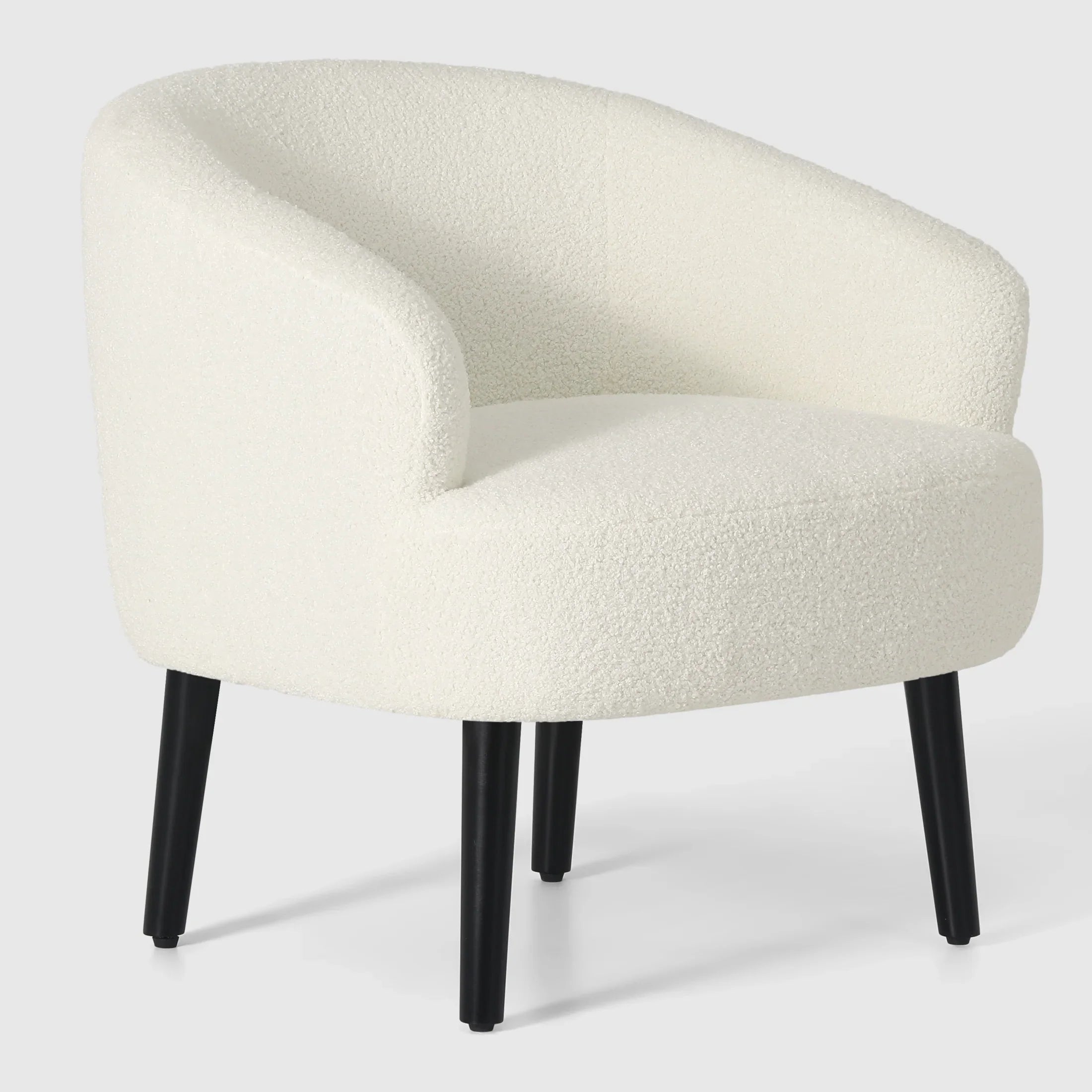 Celine 29" Wide Mid Century Modern Club Barrel Accent Armchair, Set of Two