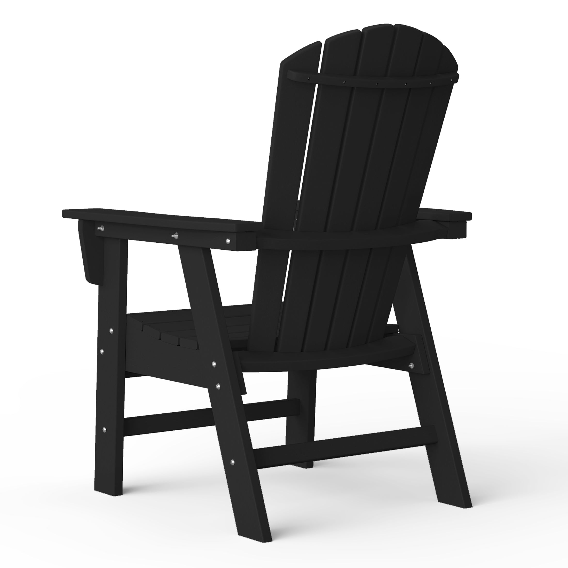 Portside Outdoor Patio Shell-back Adirondack Dining Chair Weather Resistant
