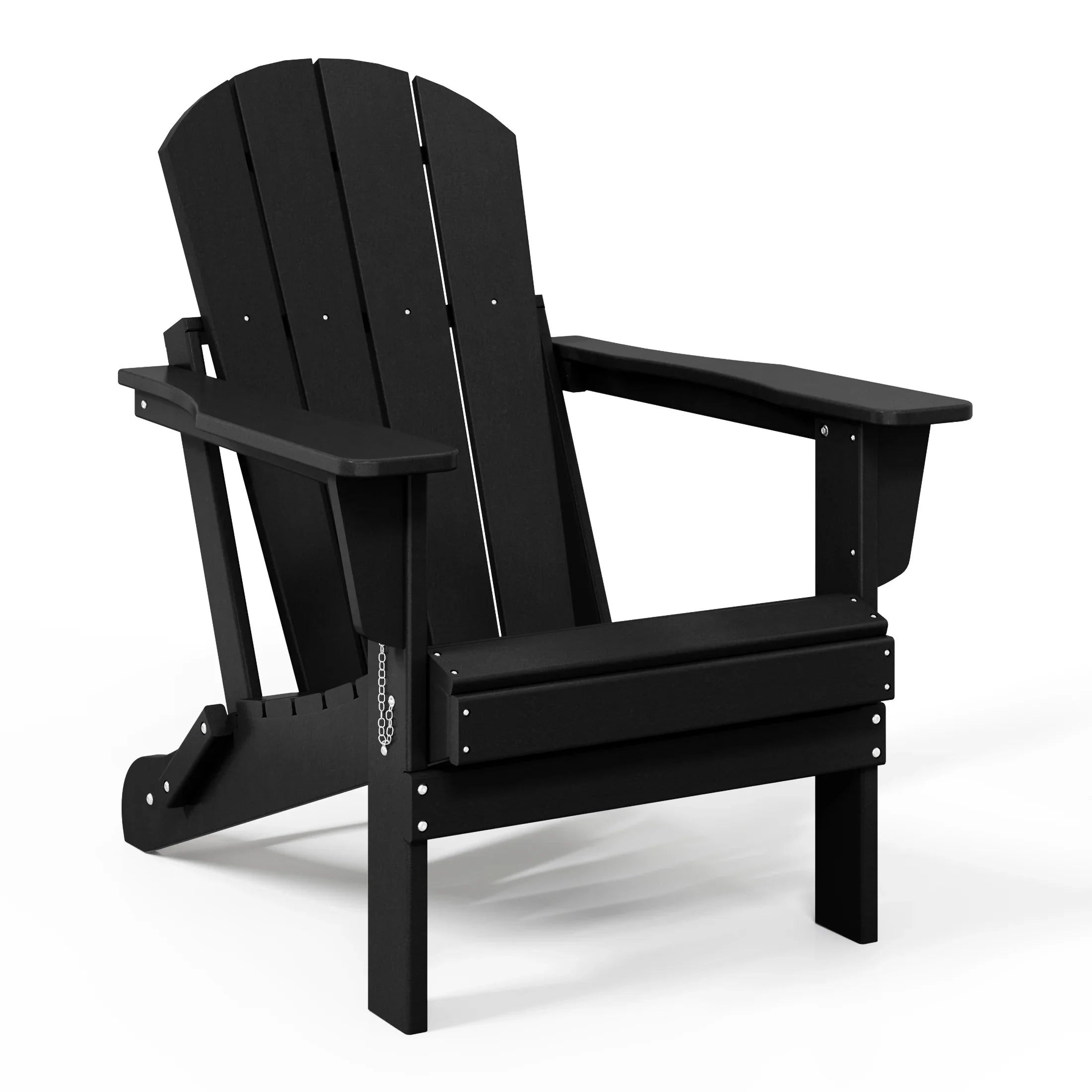 Paradise 5-Piece HDPE Folding Adirondack Chair Outdoor Patio Conversation Set