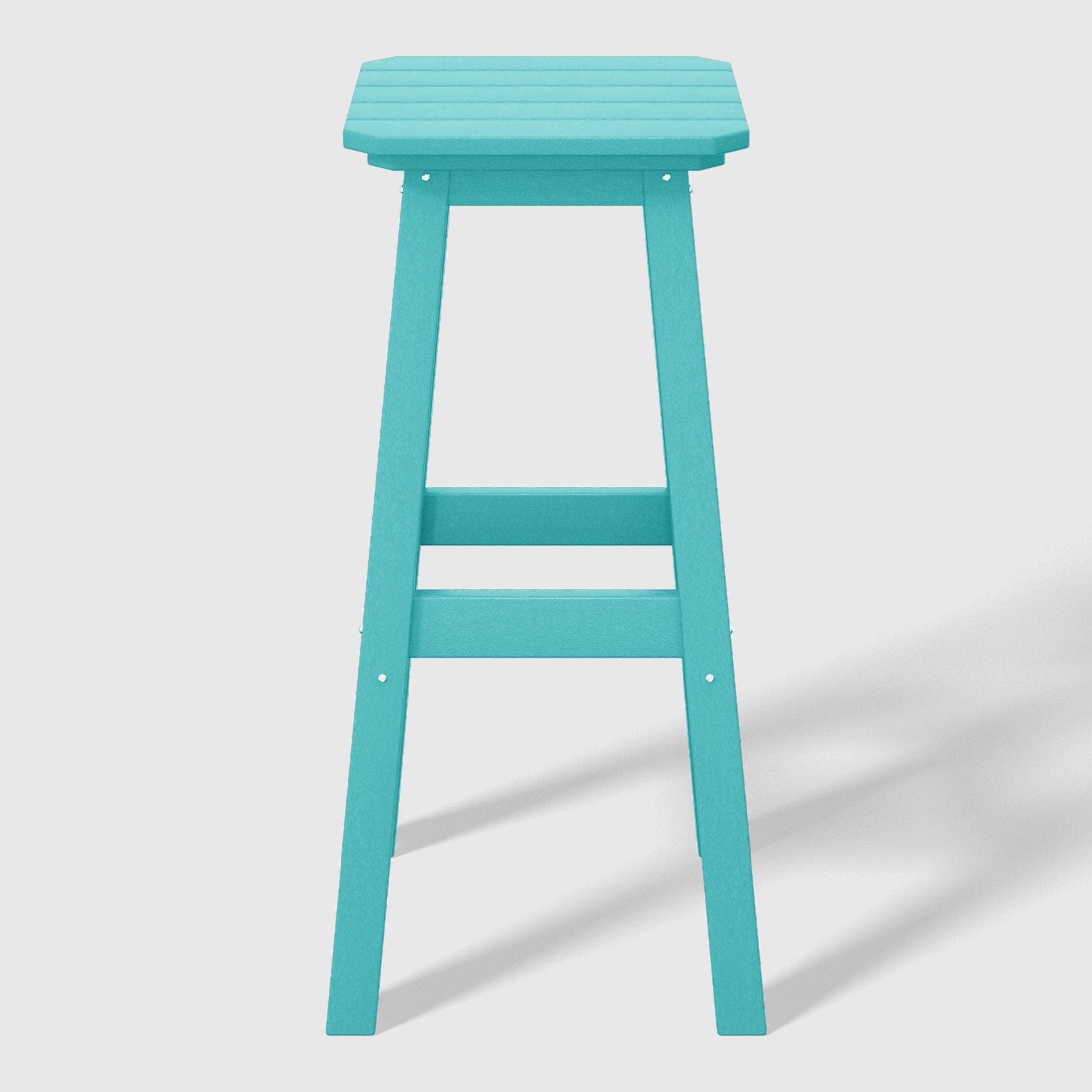 Paradise 29" HDPE Outdoor Patio Square Backless Bar Stool