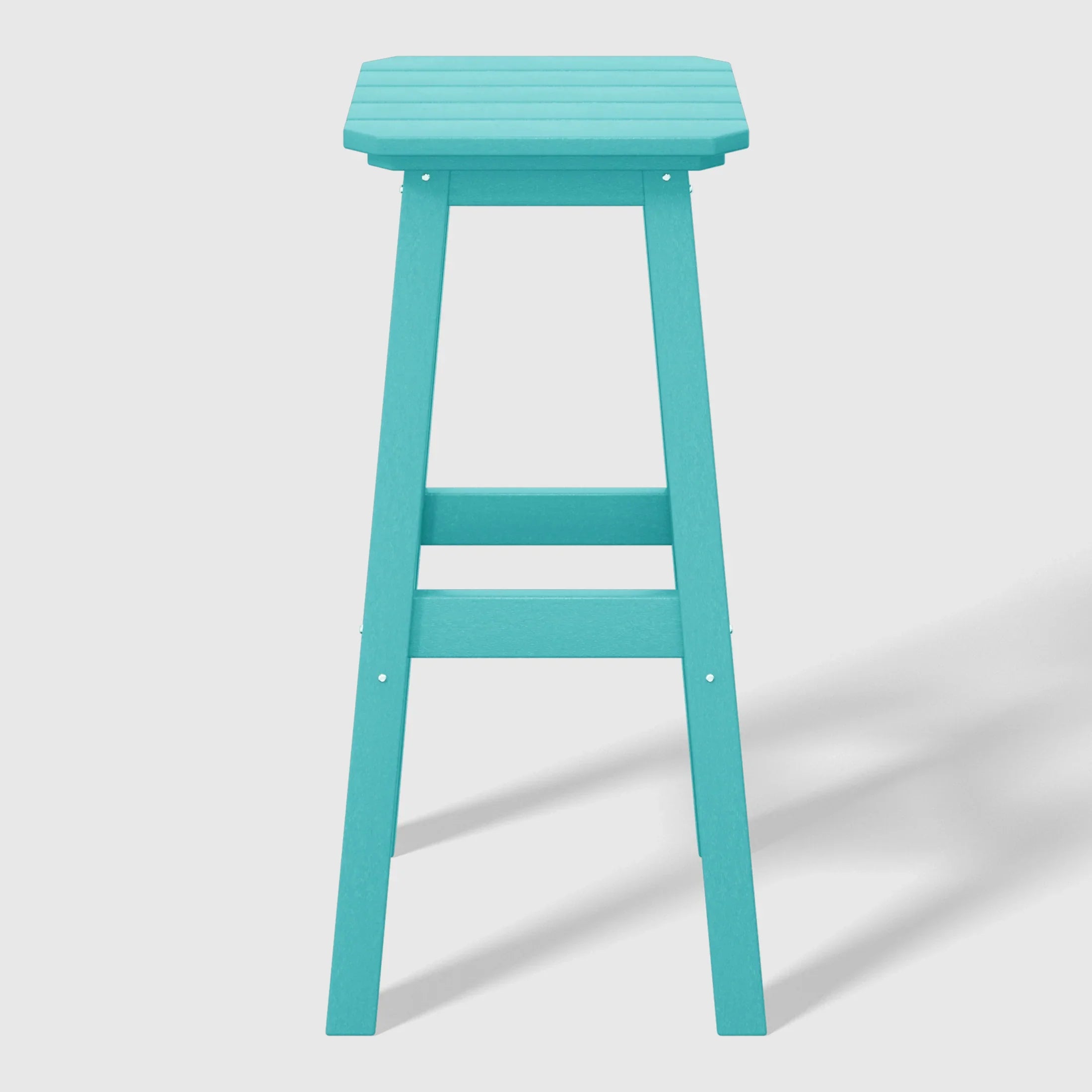 Paradise 29" HDPE Outdoor Patio Square Bar Stools (Set of 2)
