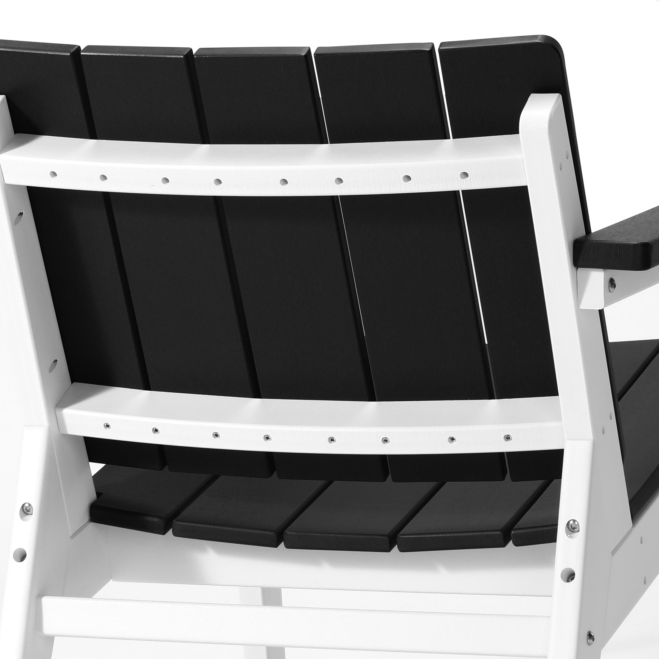 Seaside 3-Piece Outdoor HDPE Conversation Set with Deep Seating Chairs and Round Side Table