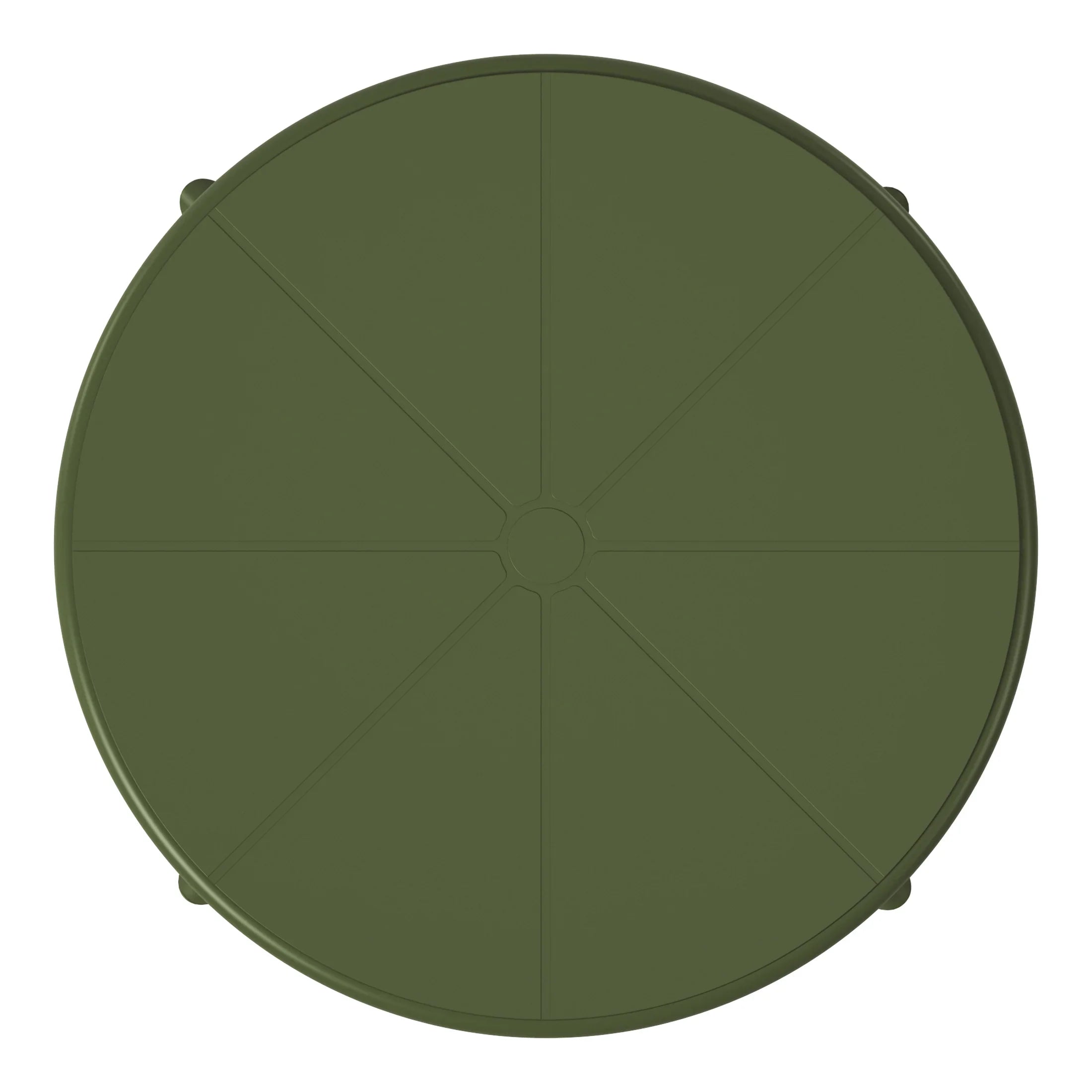 Sunshine 23.5" Outdoor Polypropylene Resin Round Patio Bistro Dining Table for 2
