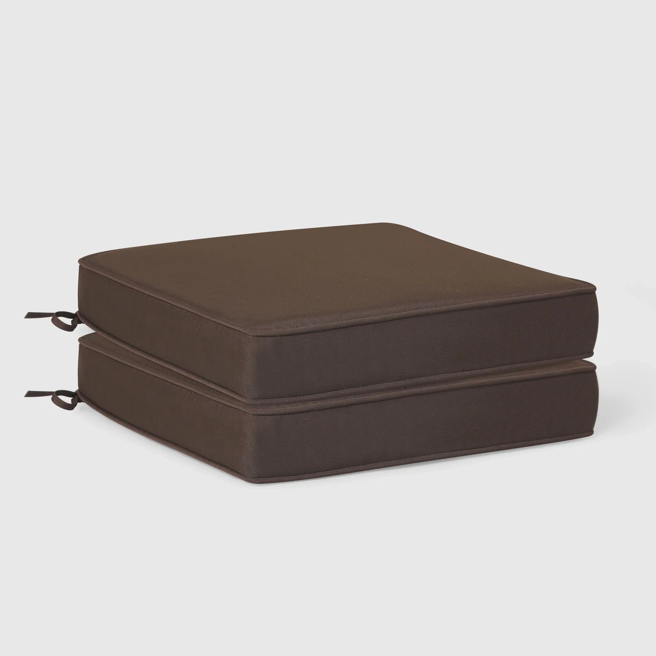 Harmony Outdoor Patio Furniture Seat Chair Square Cushions with Piping. Set of 2, 20" x 19"