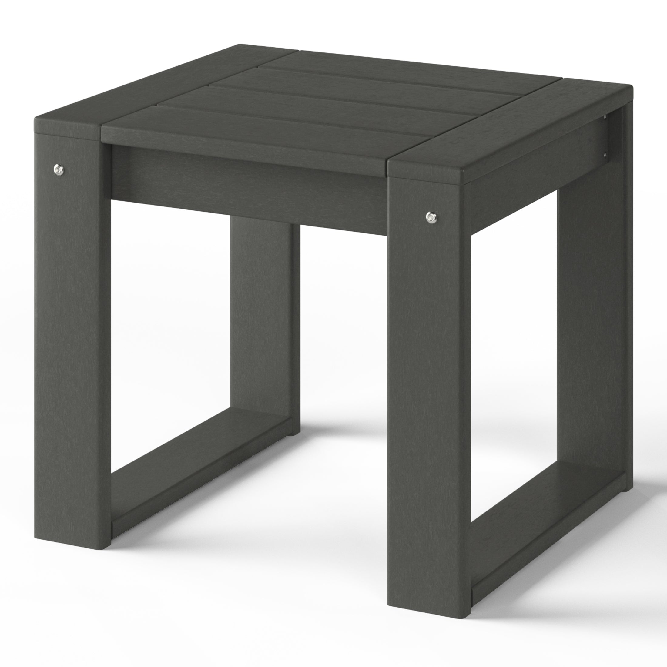 Rockaway Modern Outdoor HDPE Rectangle Patio Side Table