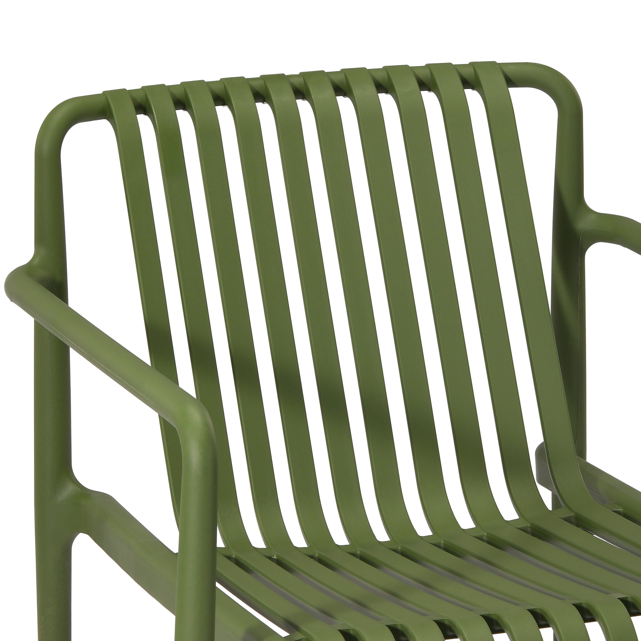 Sunshine Outdoor Modern Stackable Plastic Patio Club Armchairs (Set of 2)