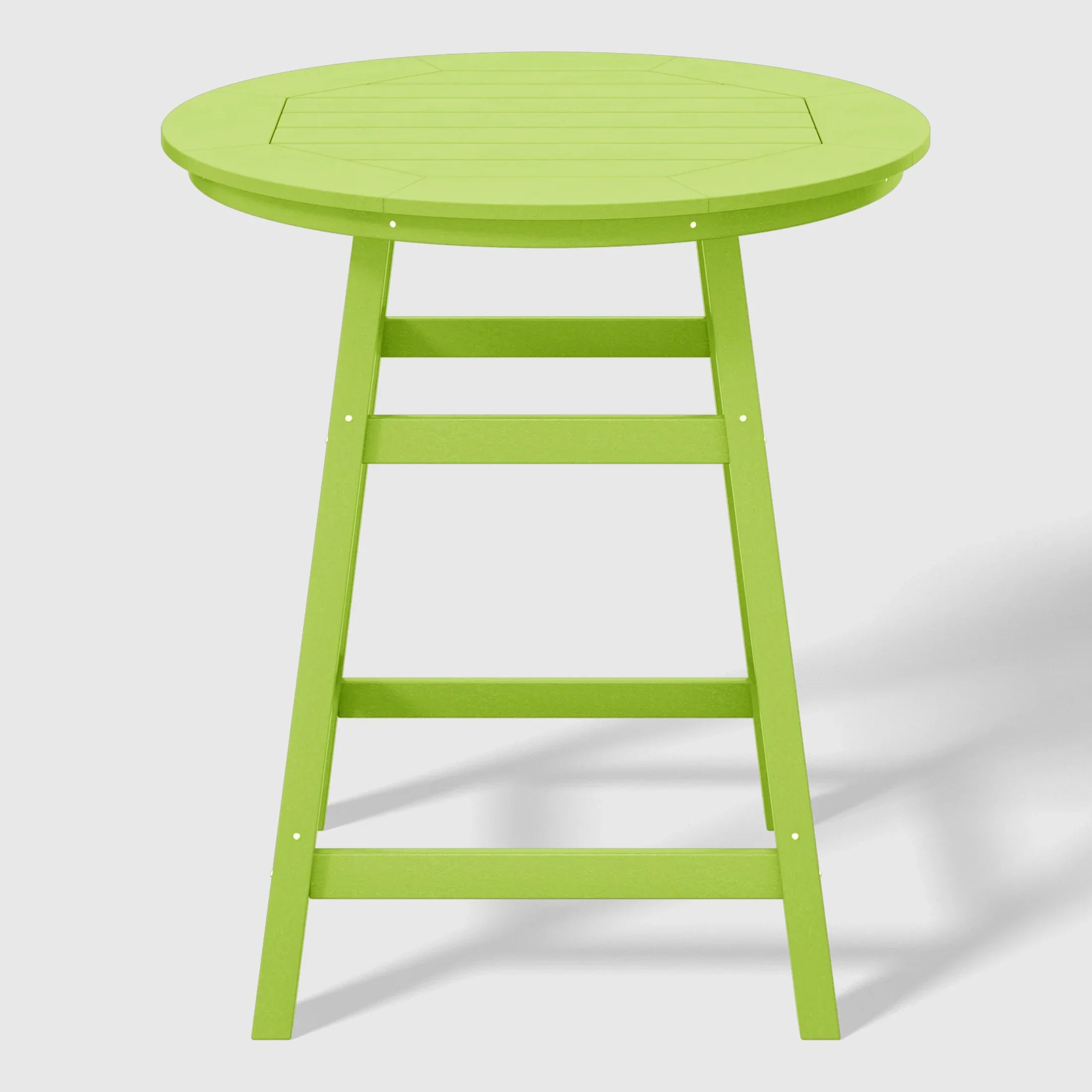 Paradise 5-Piece HDPE Outdoor Patio Dining Bar Bistro Table Set with Counter High Round Bar Stools