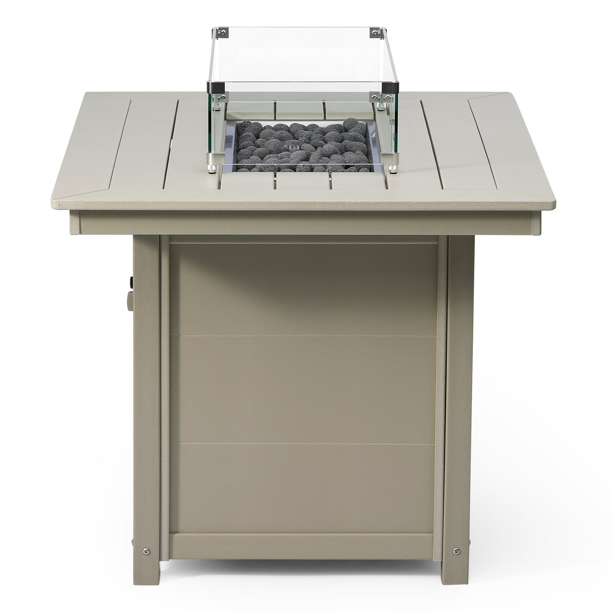 Sol 46" Modern Outdoor Patio Gas Propane Rectangular Fire Pit Table