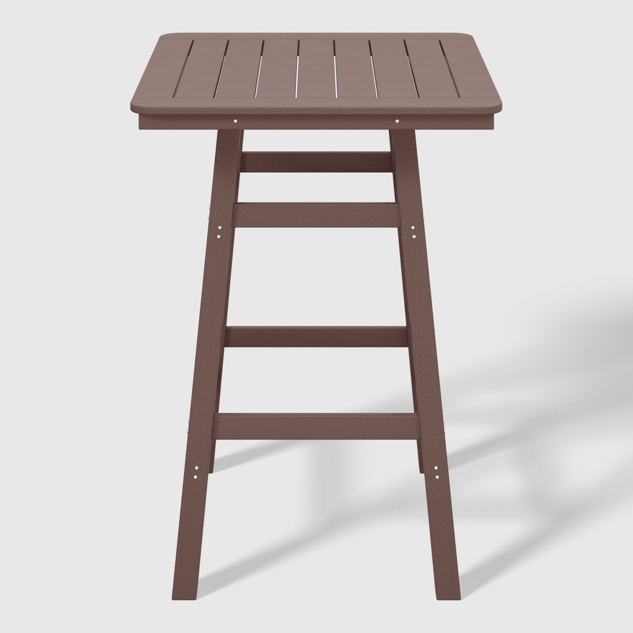 Paradise 30" Square Outdoor Patio Bistro Bar Table With Umbrella Hole