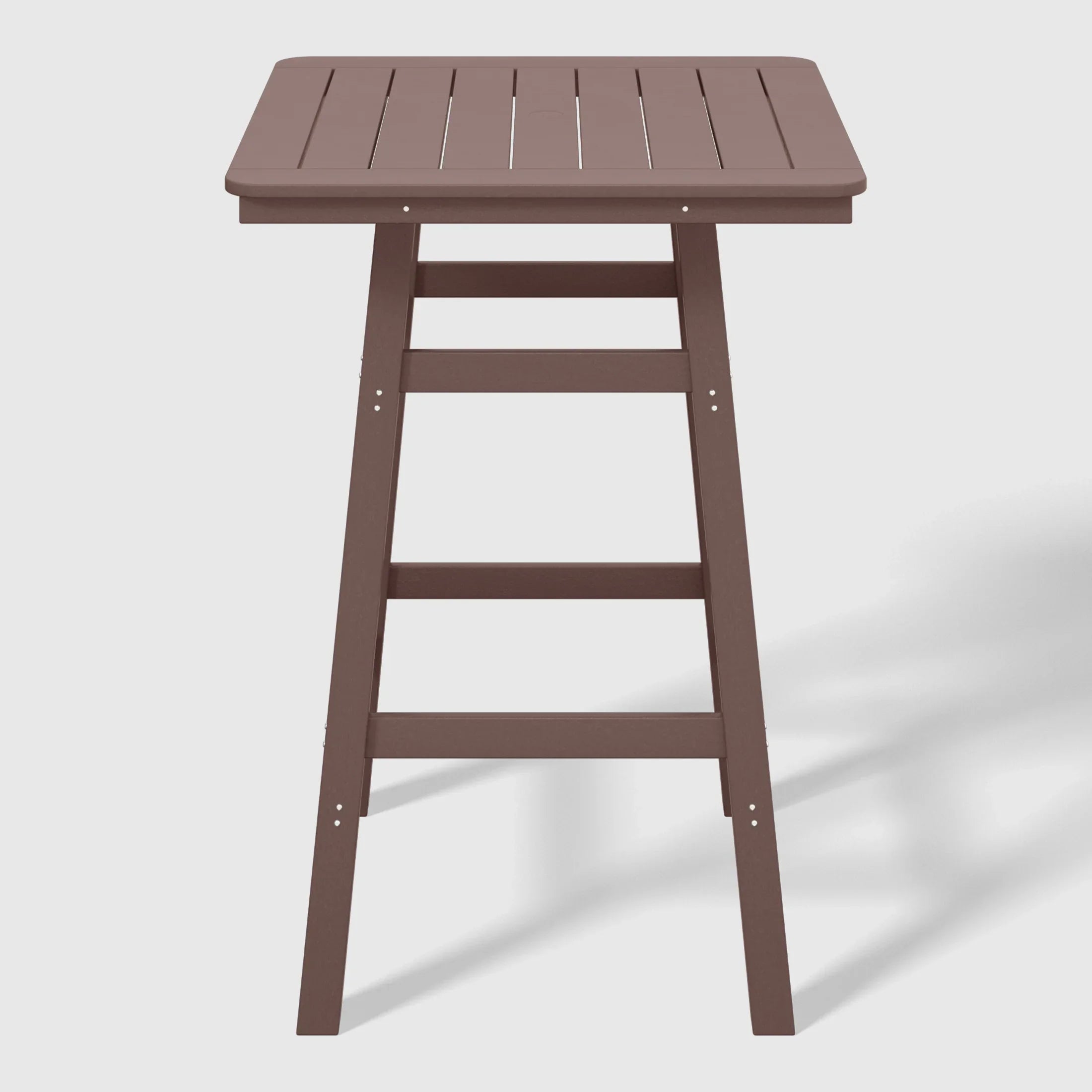 Paradise 30" Square Outdoor Patio Bistro Bar Table With Umbrella Hole