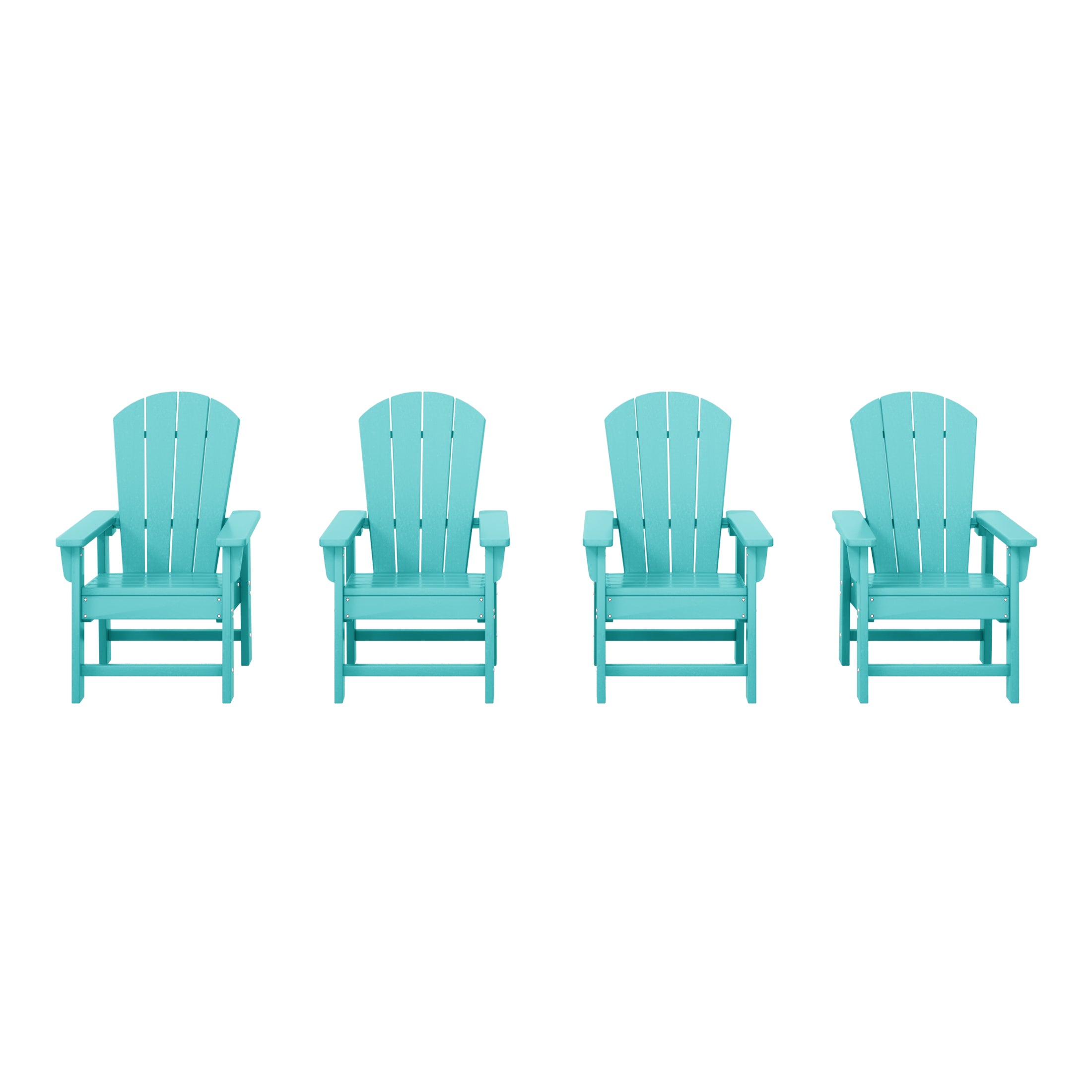 Paradise Kids Outdoor Adirondack Plastic Patio Chair (Set of 4)