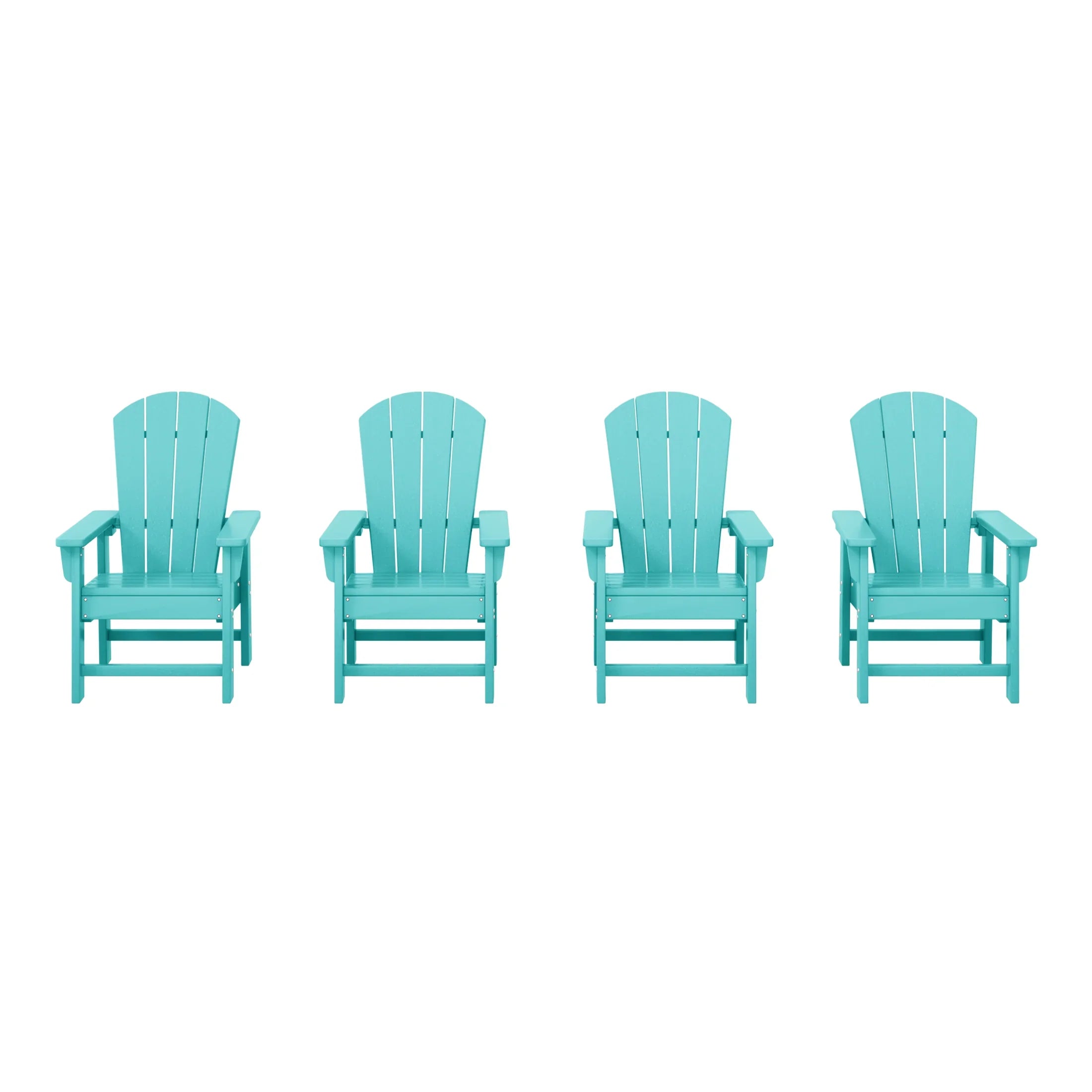 Paradise Kids Outdoor Adirondack Plastic Patio Chair (Set of 4)