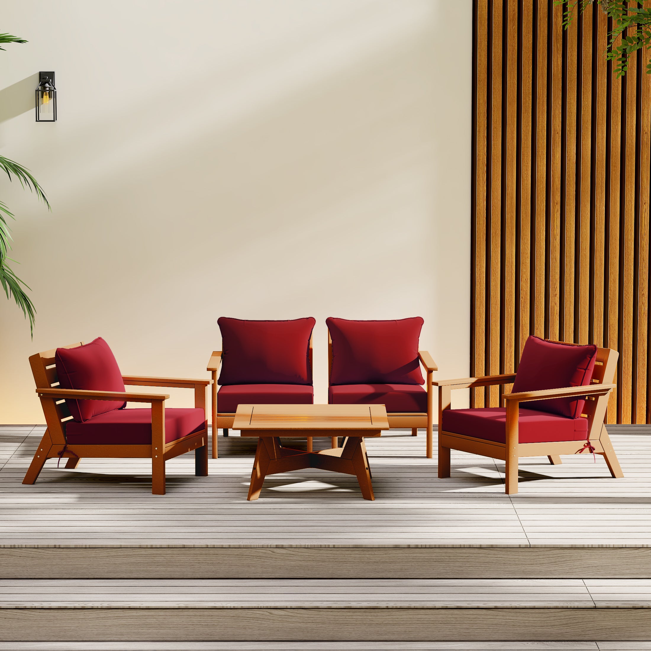 Portsmouth Outdoor 5-Piece Modular Sectional Patio Furniture Sofa Set