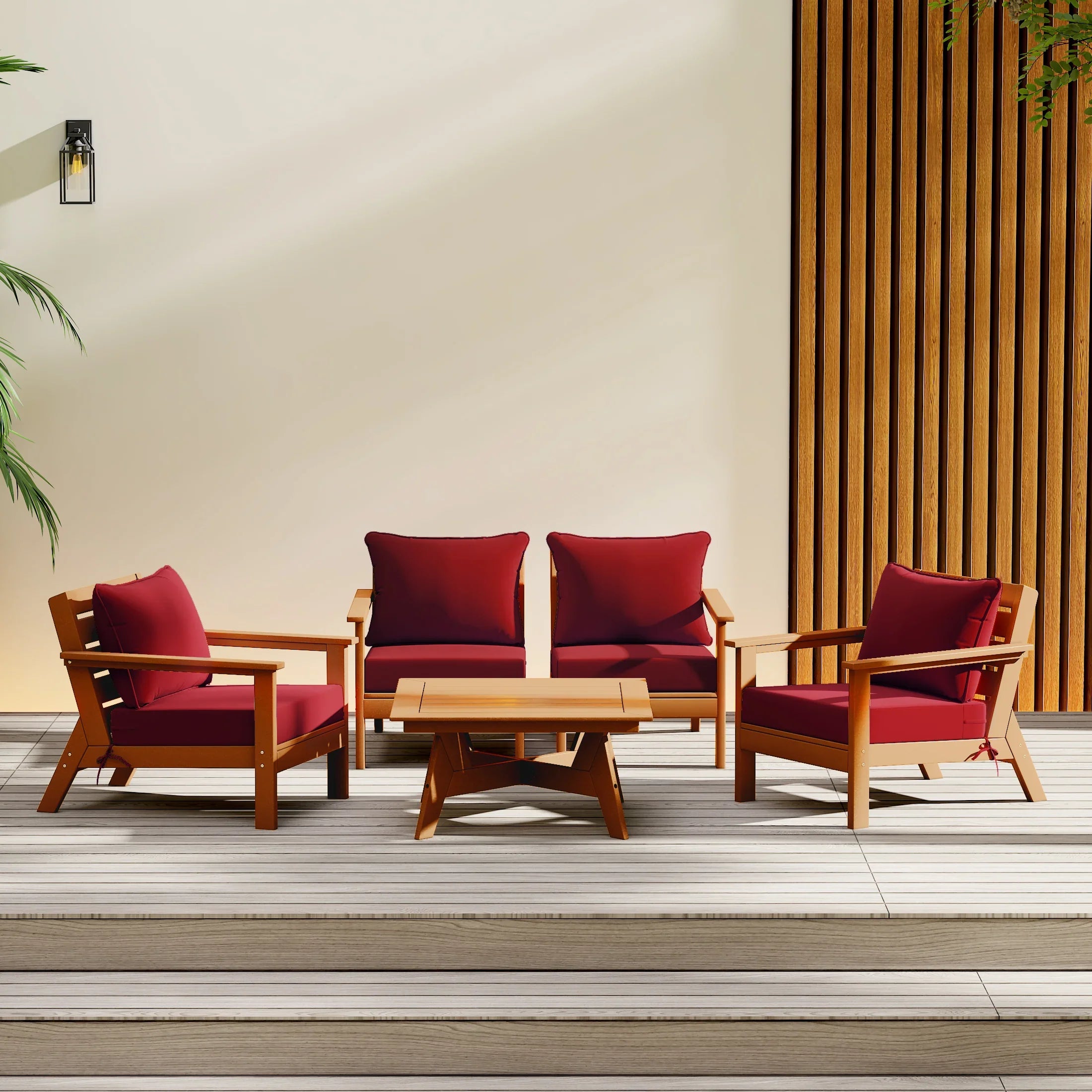 Portsmouth Outdoor 5-Piece Modular Sectional Patio Furniture Sofa Set
