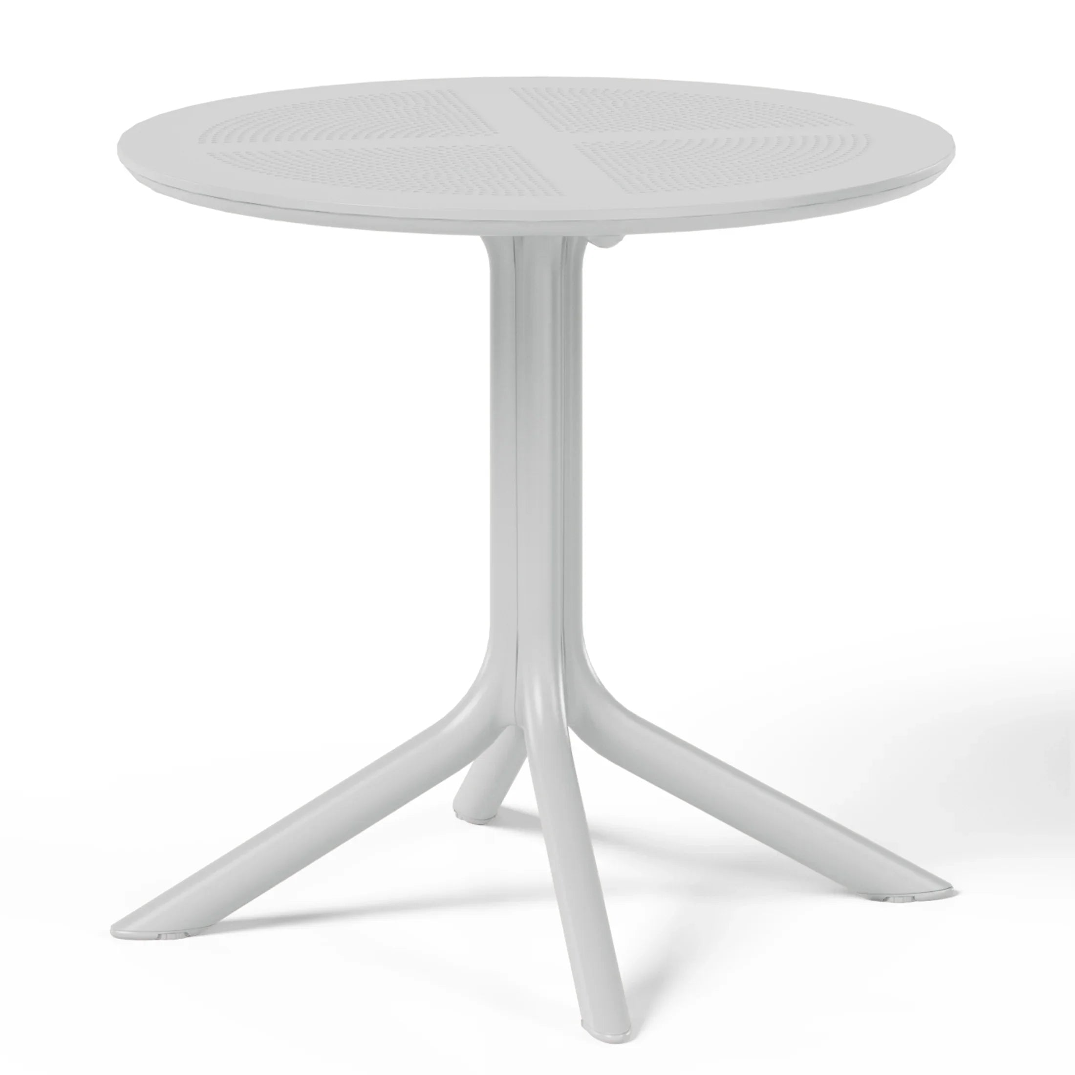 Sunshine Modern 5-Piece Resin Round Patio Dining Table Set with Stackable Patio Dining Chairs