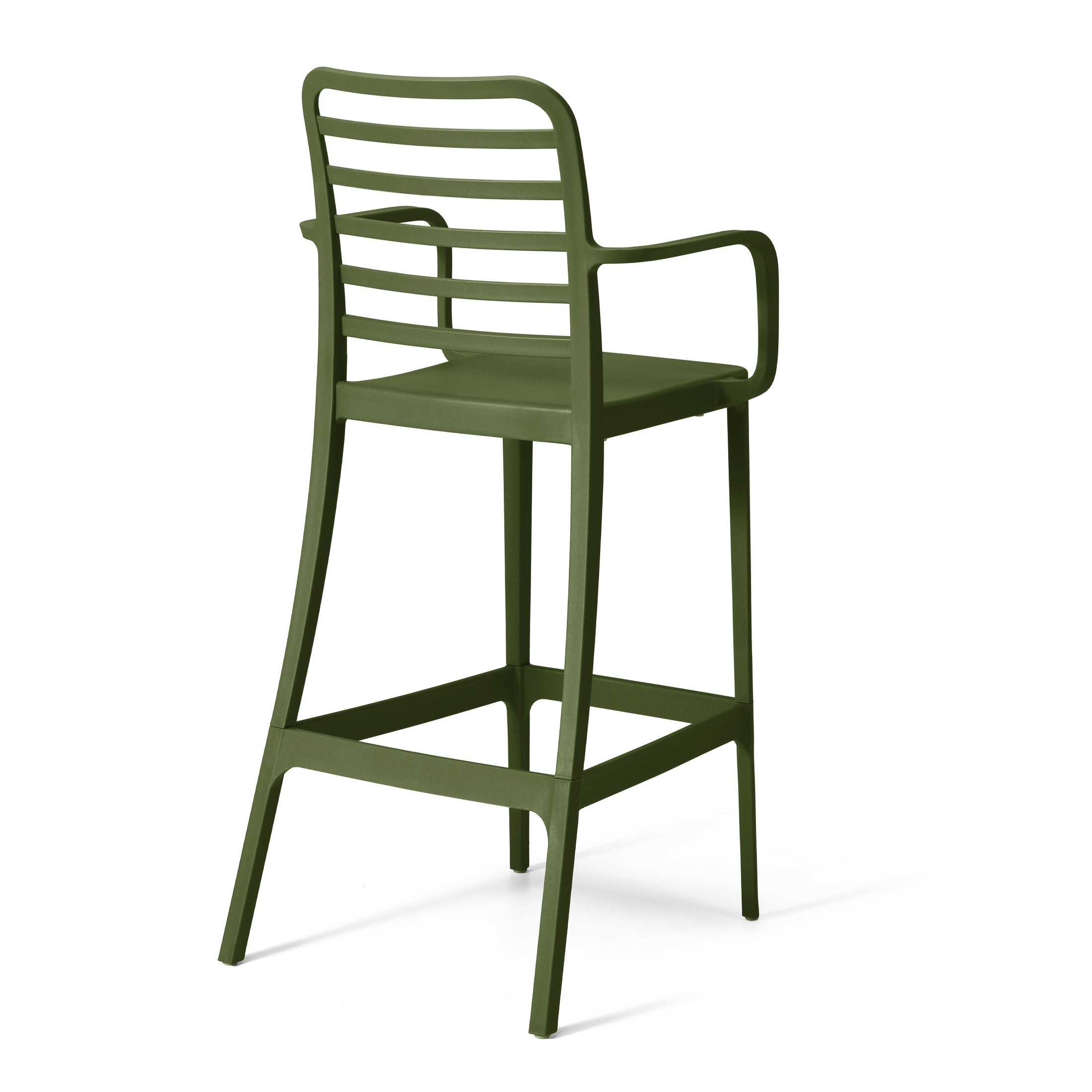 Sunshine 29.5" Outdoor Polypropylene Plastic Patio Bar Height Stools (Set of 2)