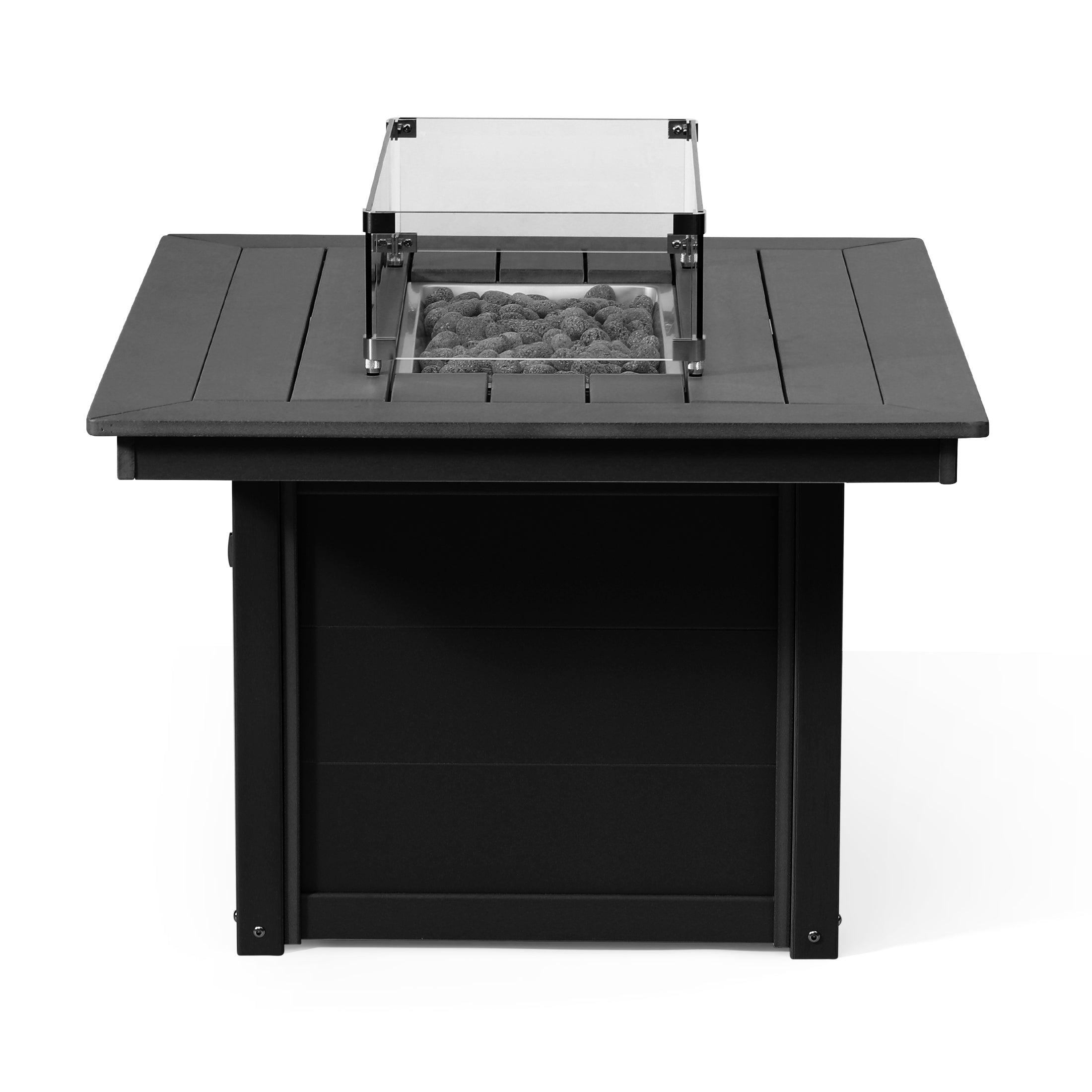 Sol 46" Modern Outdoor 55,000 BTU Patio Gas Propane Rectangle Deck Fire Pit Table
