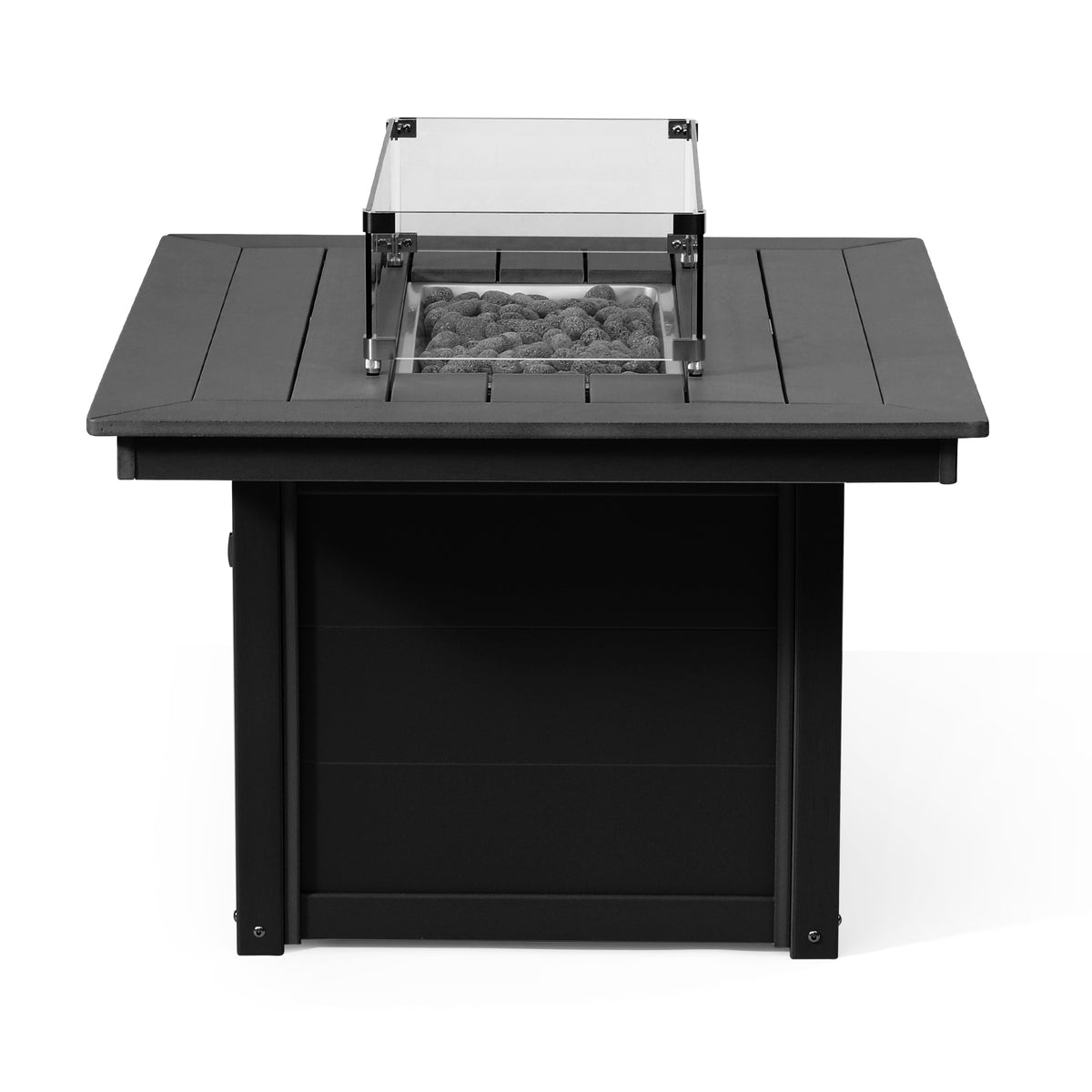 Sol 46" Modern Outdoor 55,000 BTU Patio Gas Propane Rectangle Deck Fire Pit Table