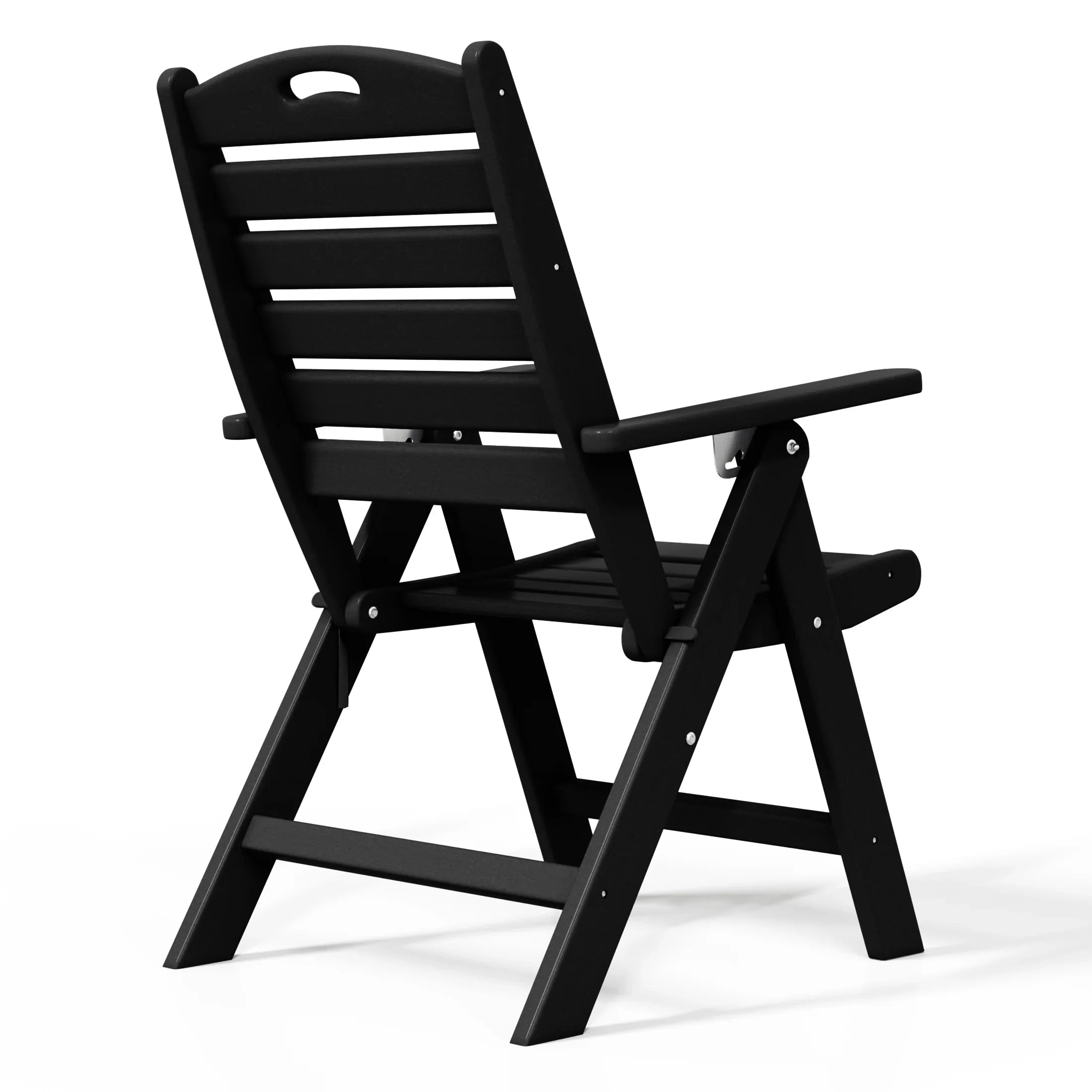 Cayman HDPE Adjustable Highback Folding Outdoor Patio Dining Chairs Set of 2