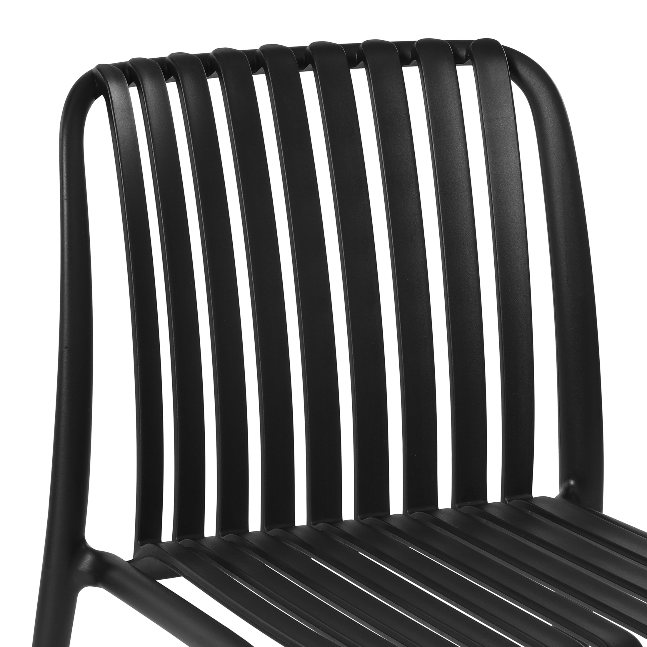 Sunshine Outdoor Stackable Polypropylene Plastic Dining Side Chairs (Set of 2)