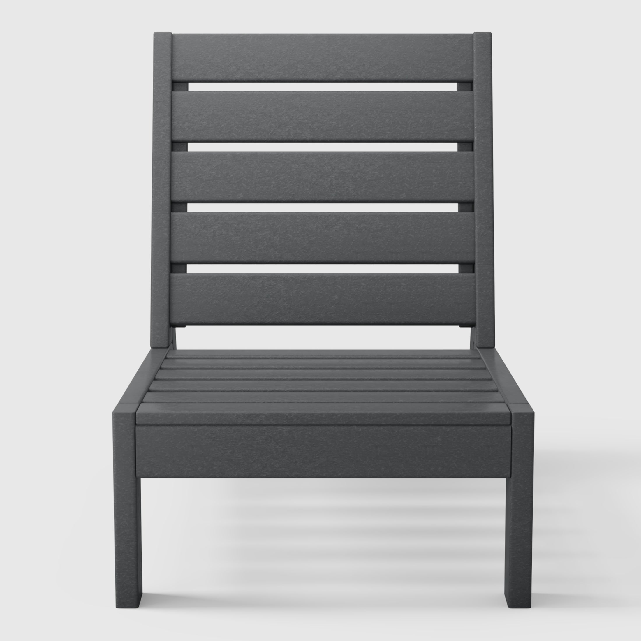 Portsmouth Outdoor HDPE Deep Seating Modular Armless Patio Chair