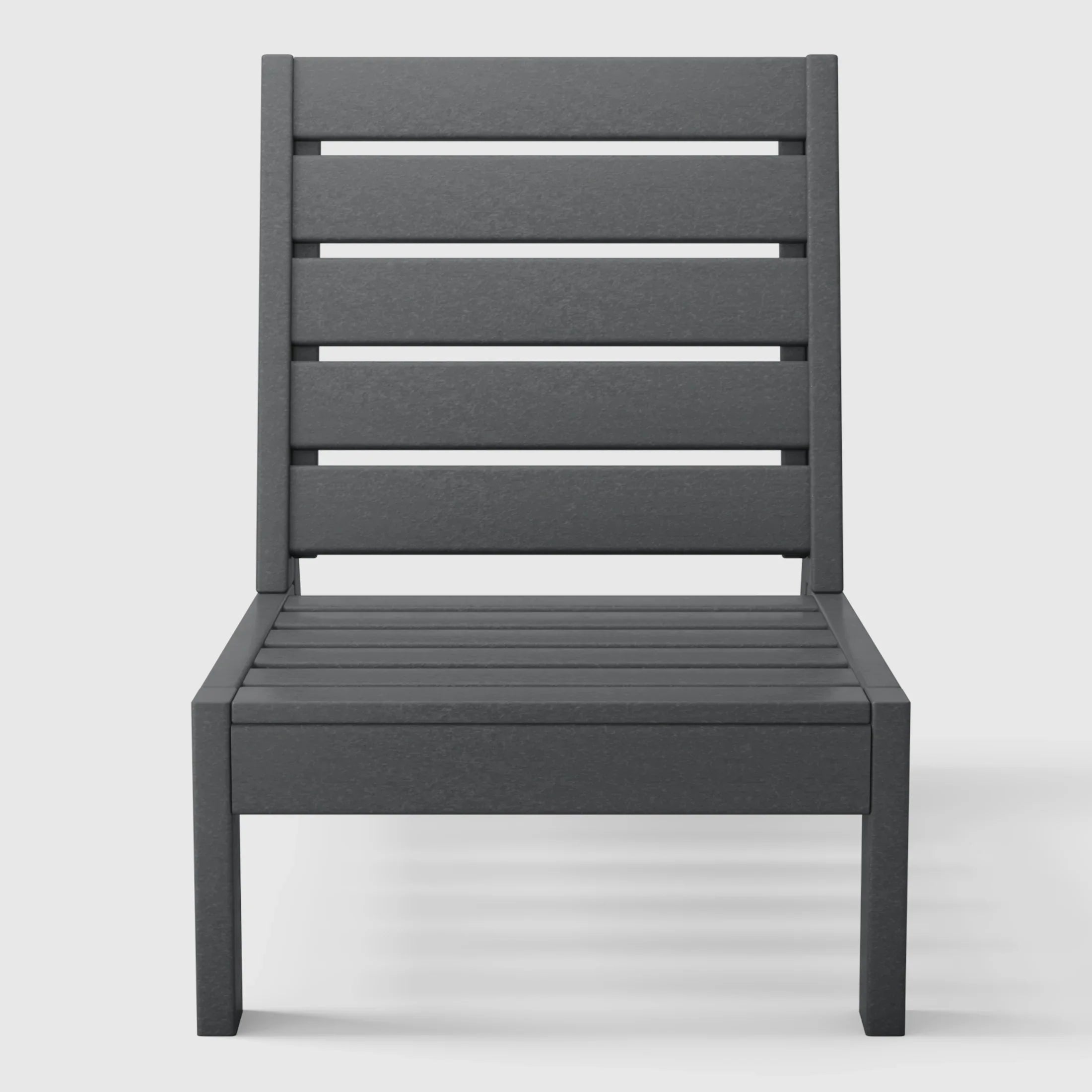 Portsmouth Outdoor HDPE Deep Seating Modular Armless Patio Chair