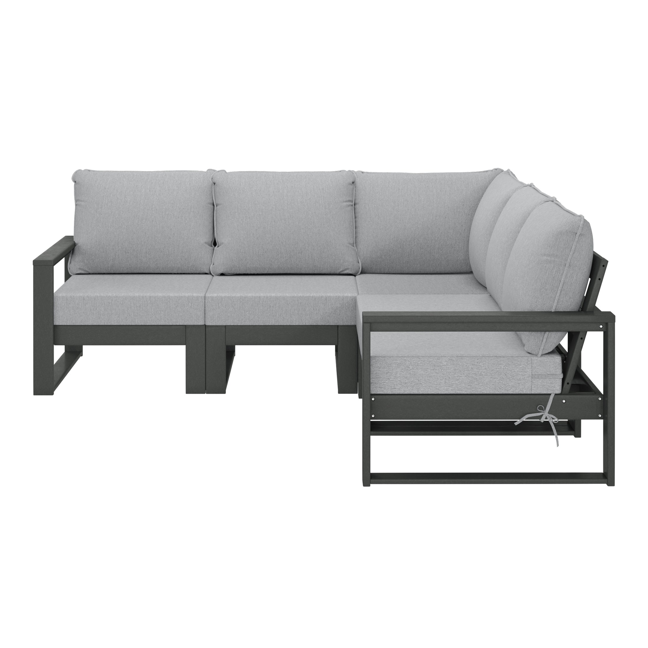 Rockaway 5-Piece Outdoor Patio Corner Sectional Sofa Conversation Set