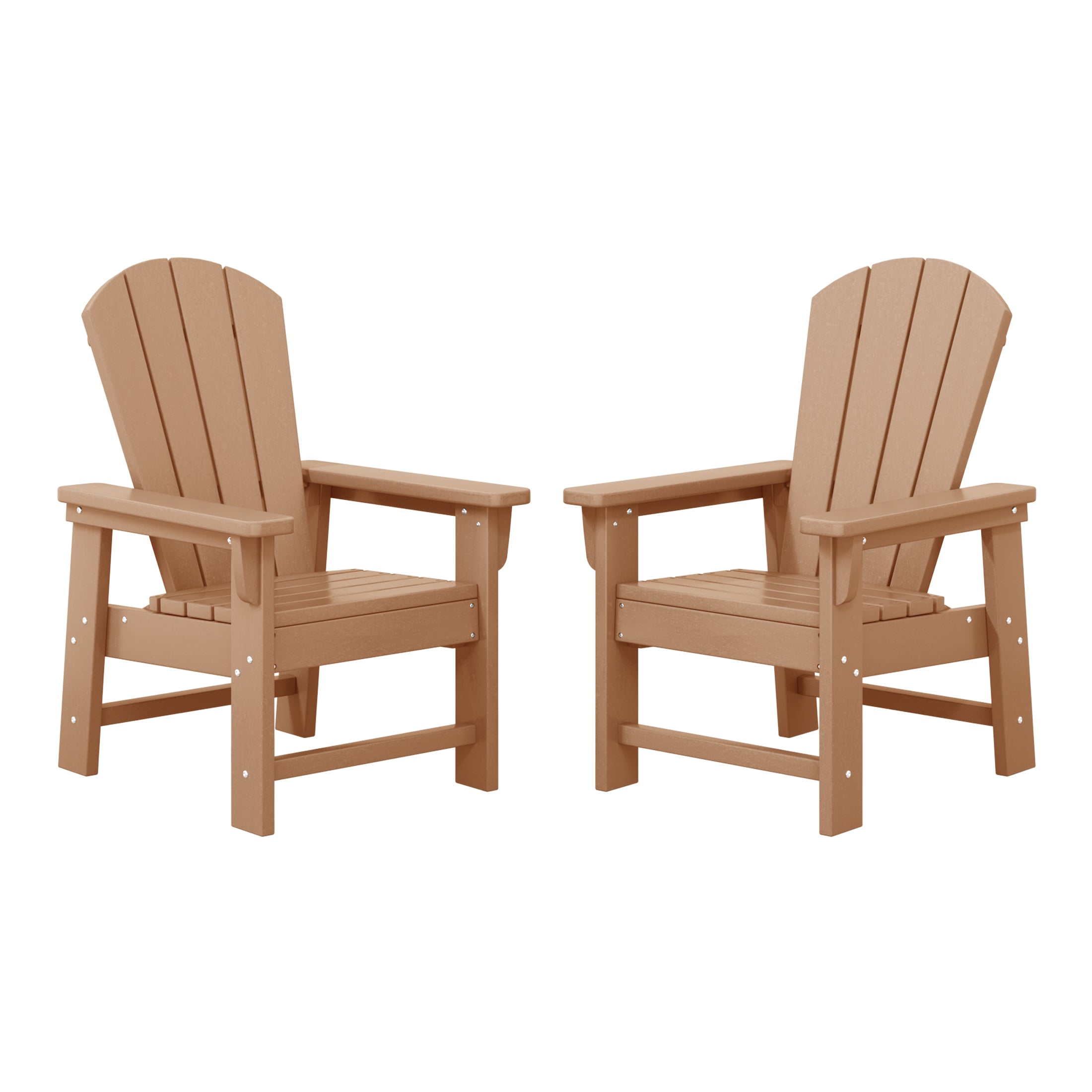 Paradise Kids Outdoor Adirondack Plastic Patio Chair (Set of 2)