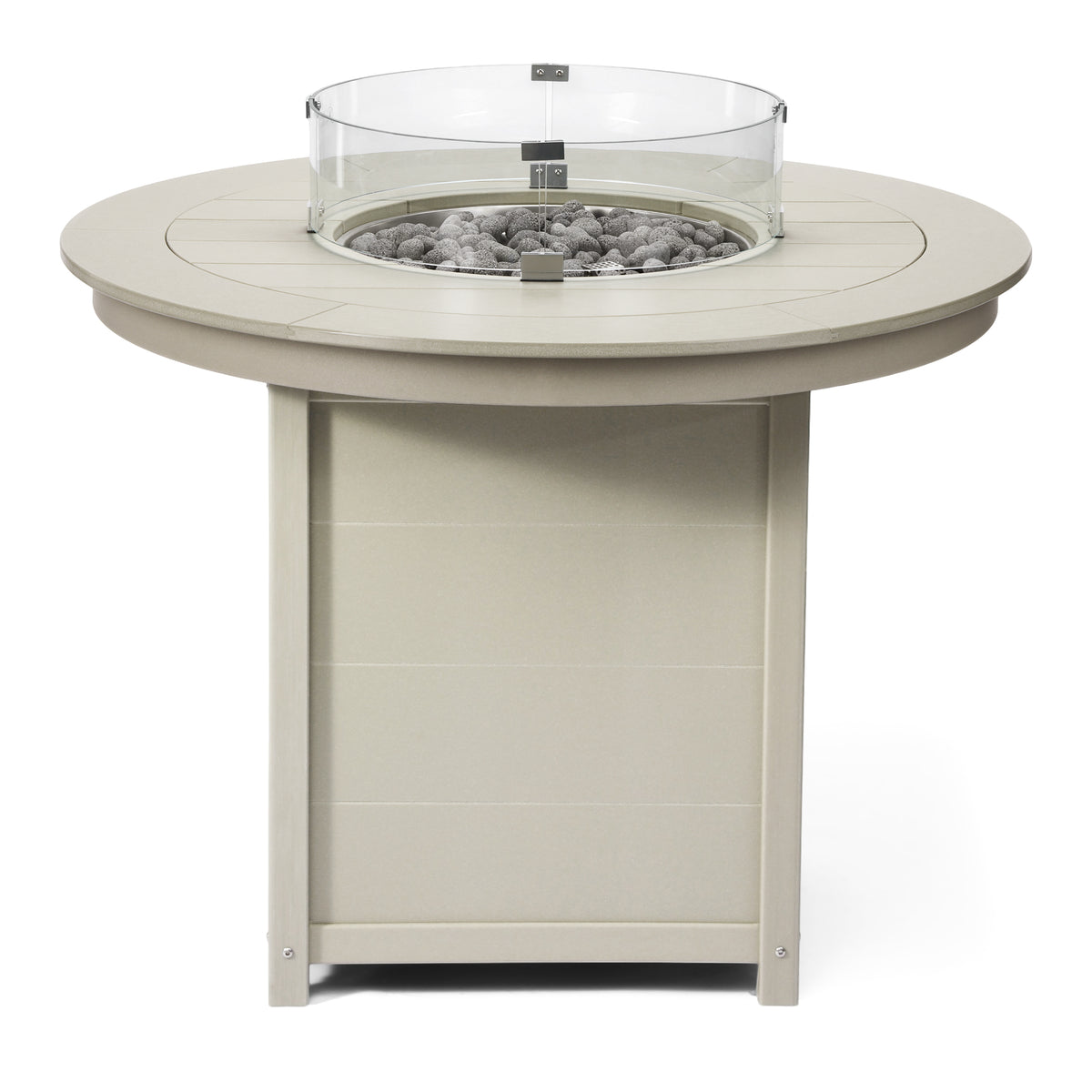 Sol 47" Modern Outdoor Patio Propane Round Counter Height Fire Pit Table