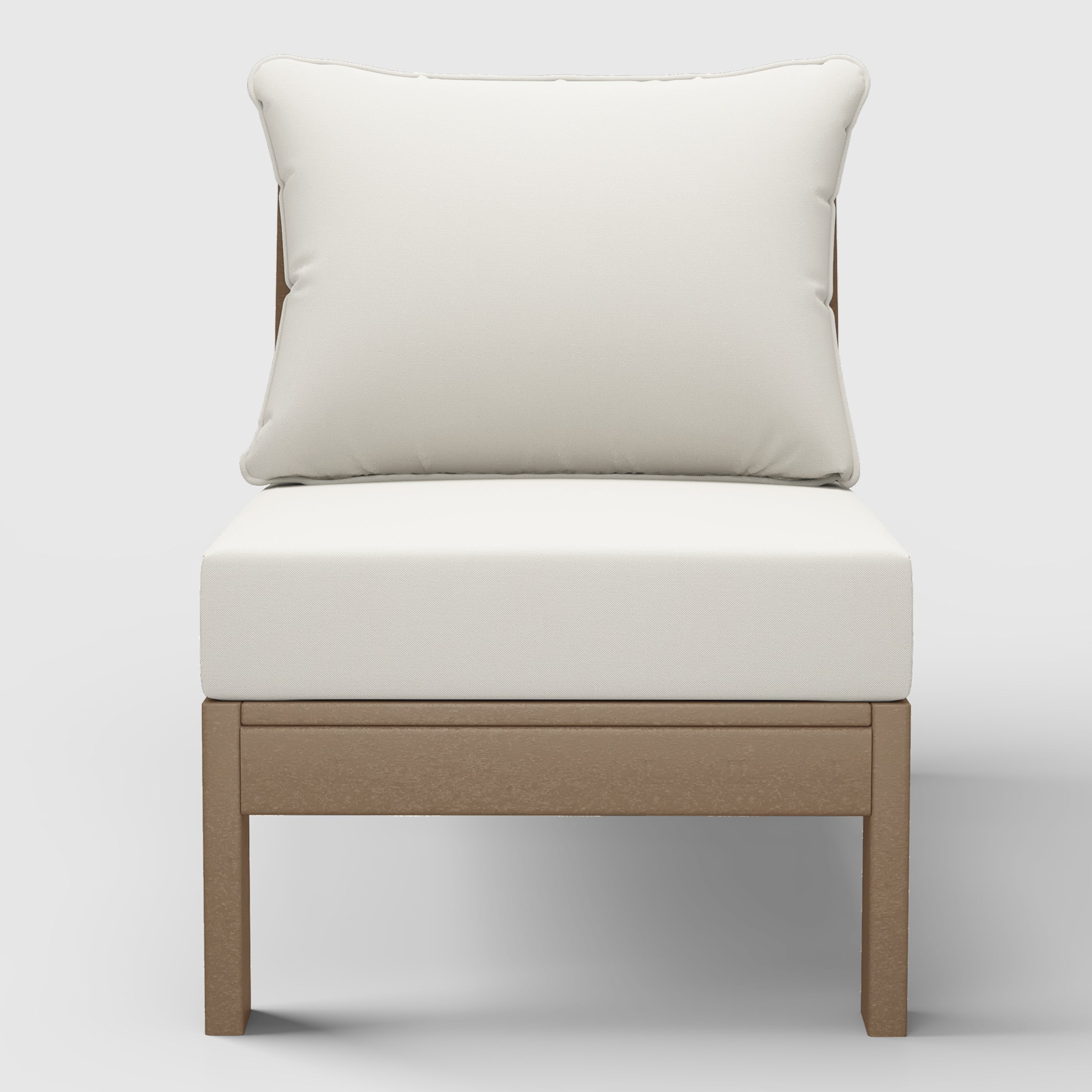 Portsmouth Outdoor HDPE Deep Seating Modular Armless Patio Chair with Patio Cushions