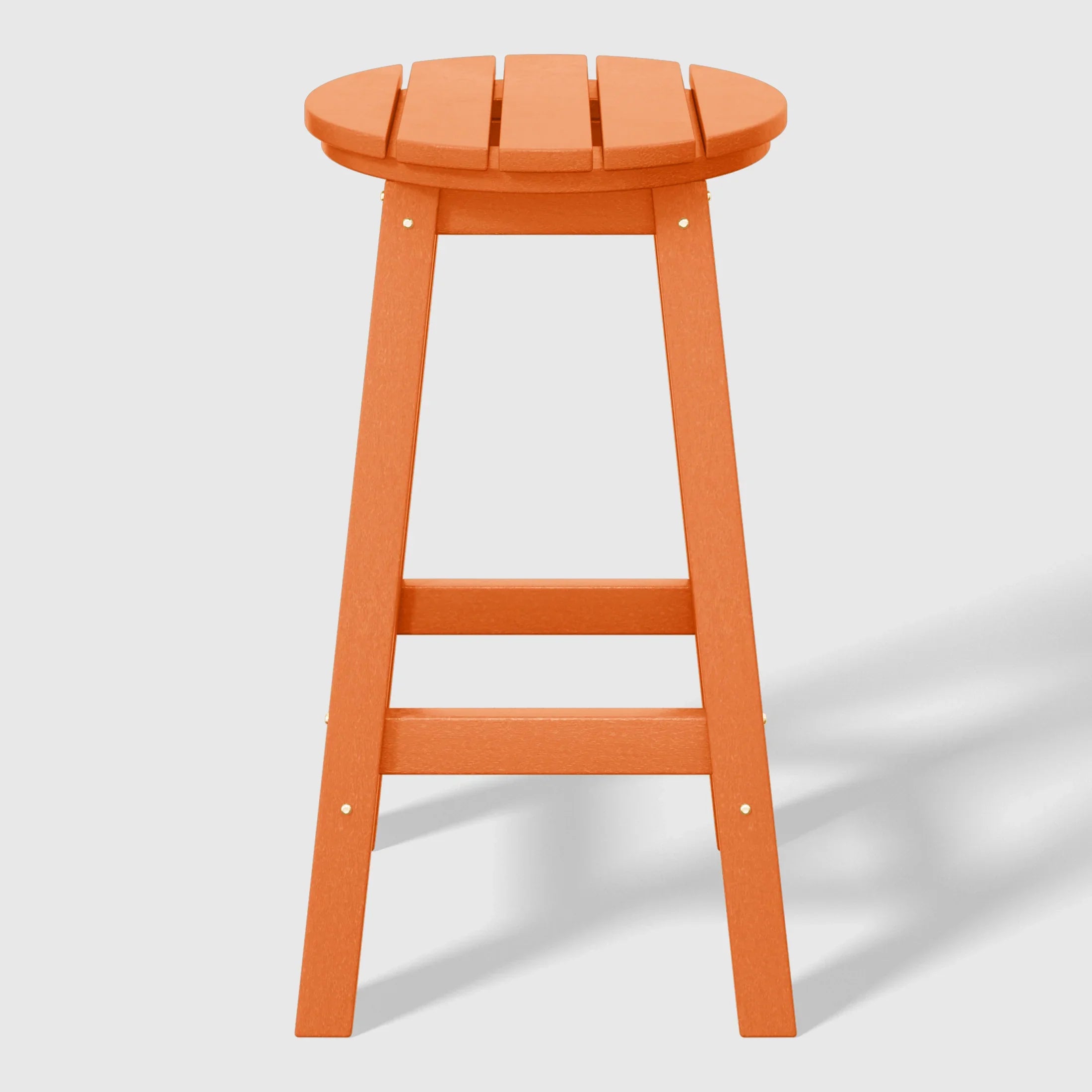 Paradise 24" HDPE Outdoor Patio Round Counter Height Bar Stool Set of 2