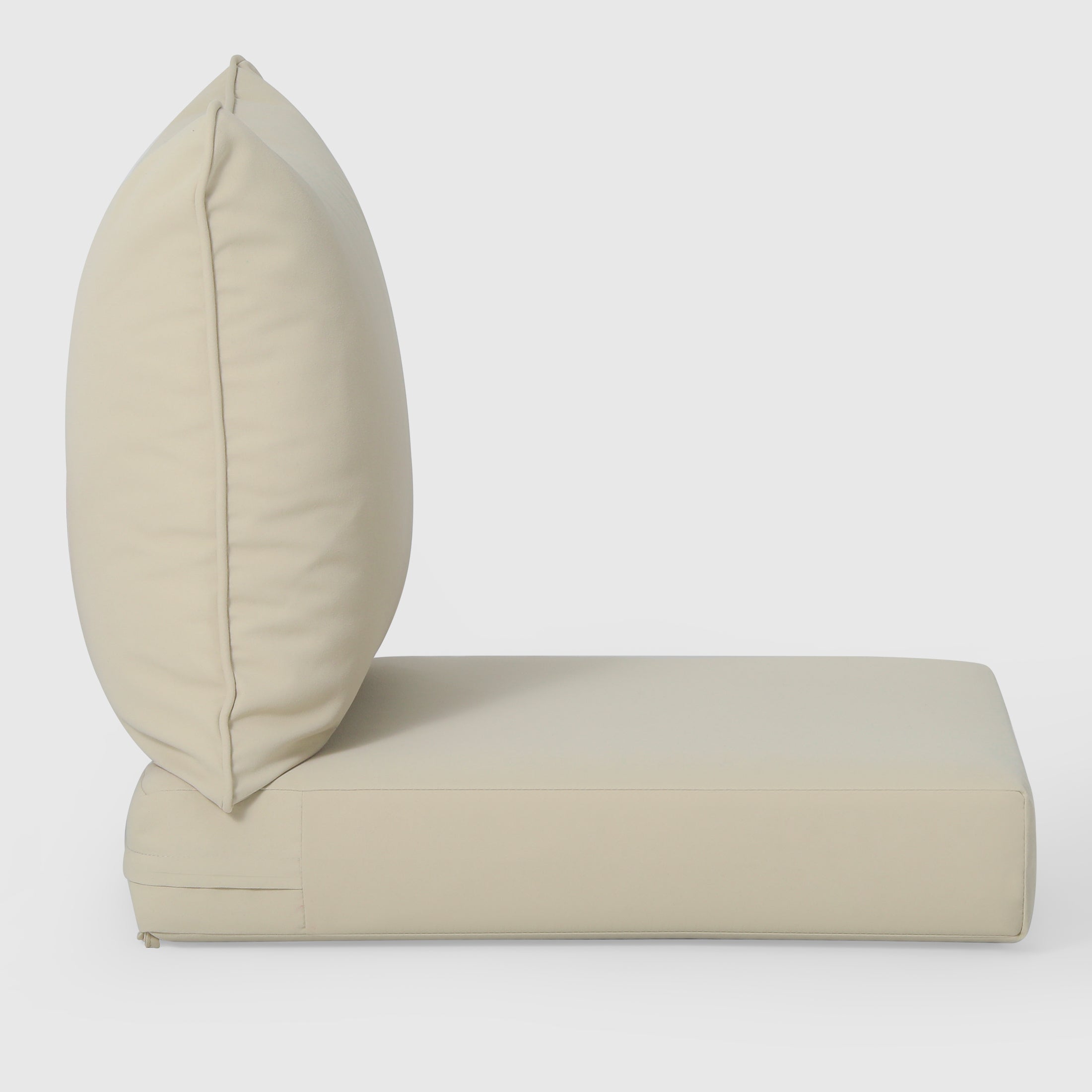 Harmony Water Repellent Outdoor 2-Piece Deep Set Patio Seat Back Chair Cushions, 25" x 25"