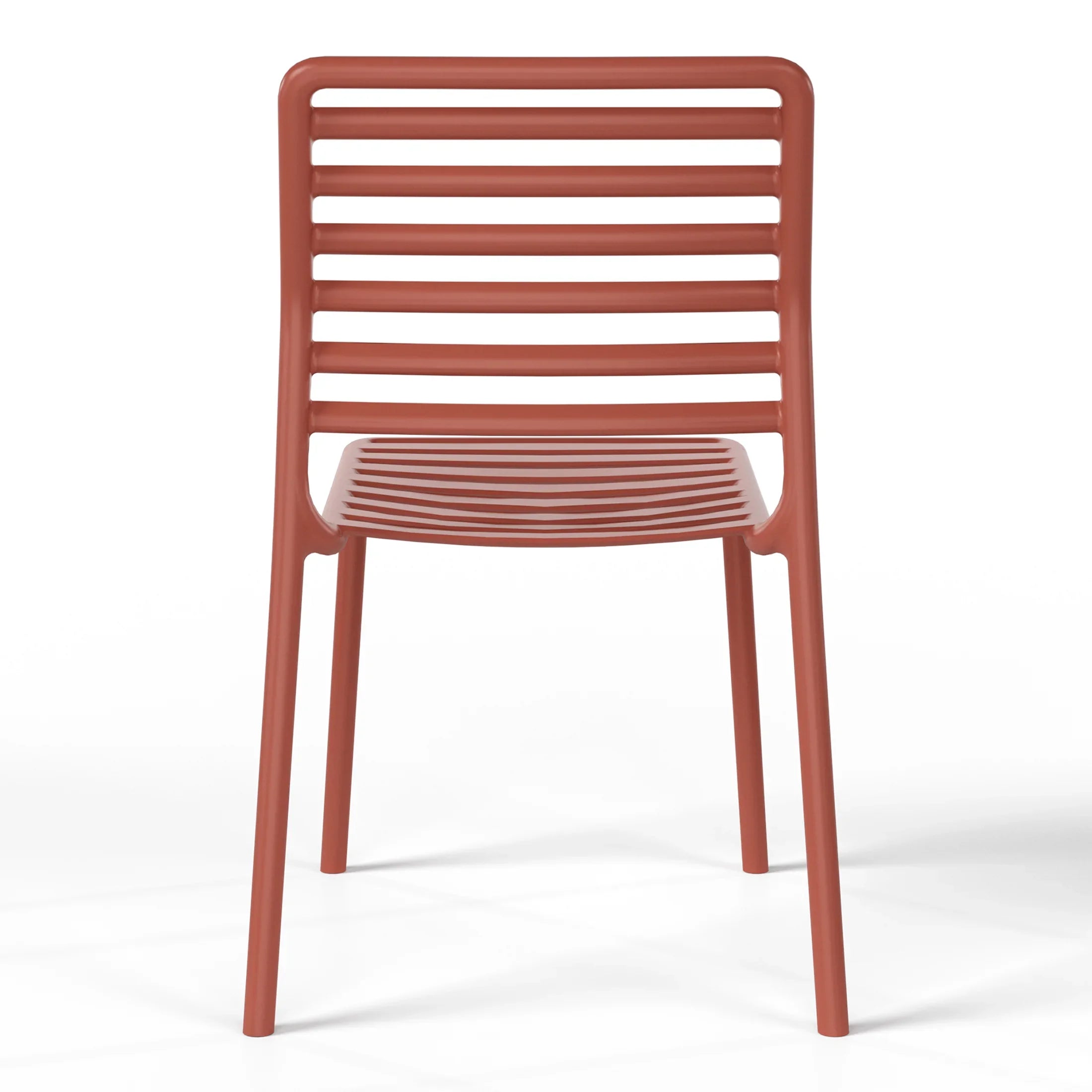 Sunshine Outdoor Stackable Polypropylene Plastic Resin Dining Side Chairs (Set of 2)