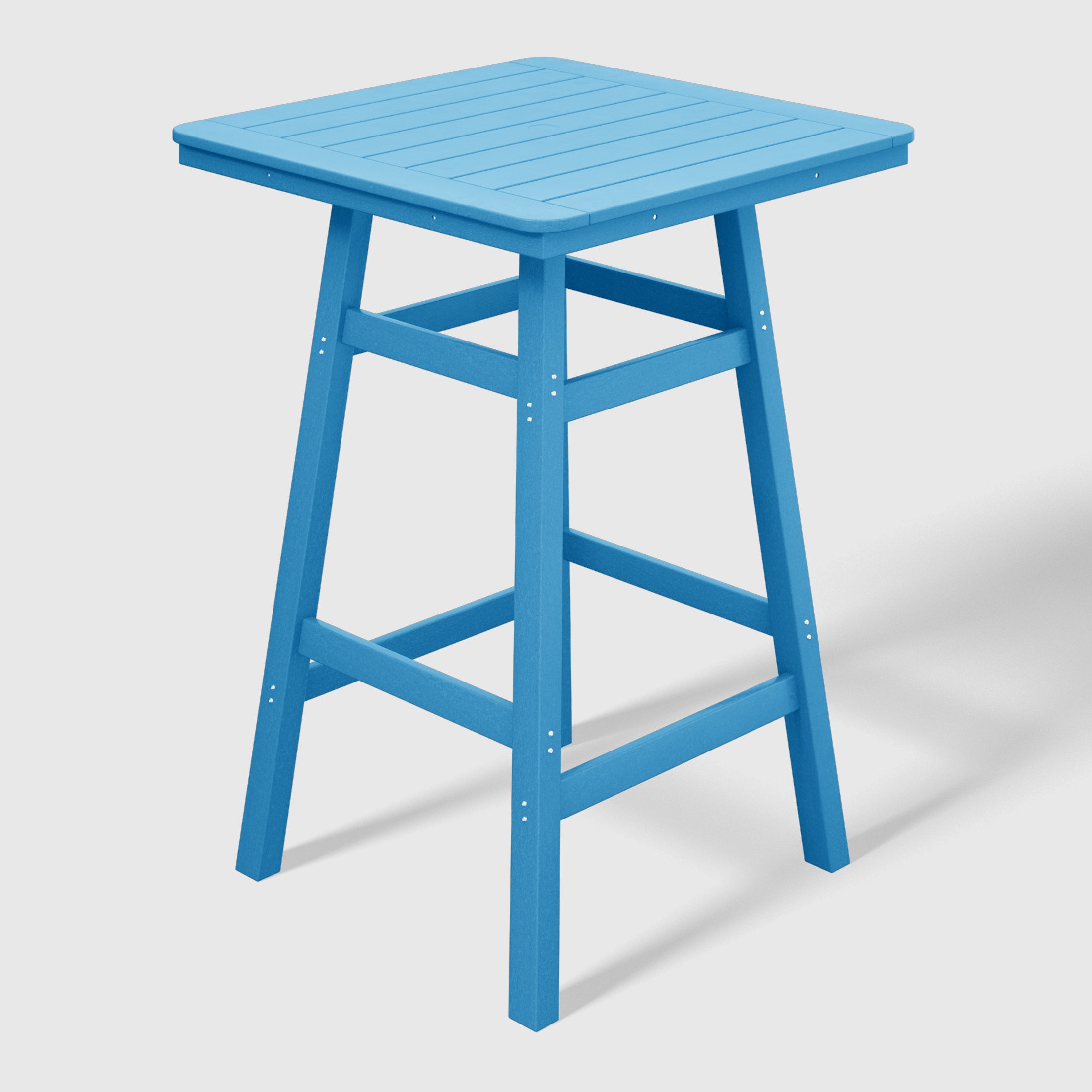 Paradise 30" Square Outdoor Patio Bistro Bar Table With Umbrella Hole