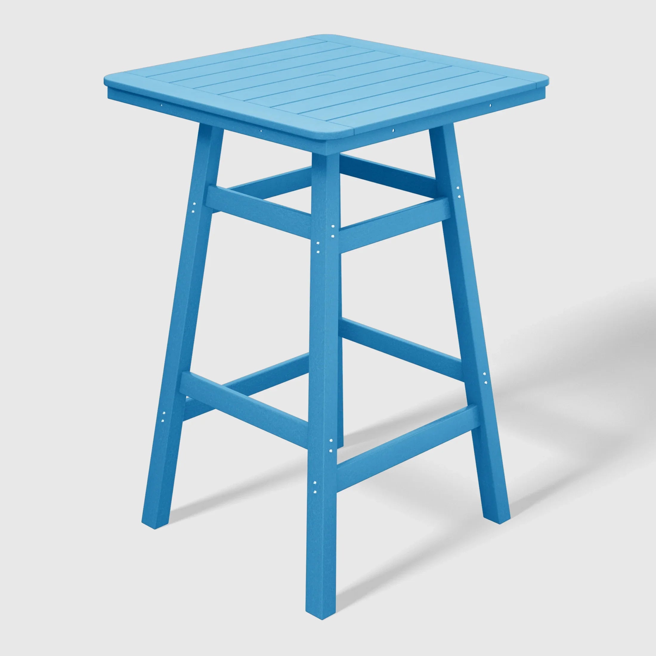 Paradise 30" Square Outdoor Patio Bistro Bar Table With Umbrella Hole