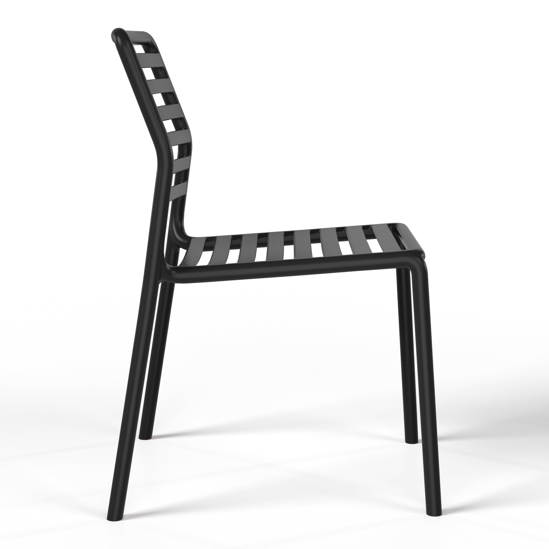 Sunshine 7-Piece Metal Rectangular Patio Dining Table Set With Stackable Plastic Dining Chairs For 6