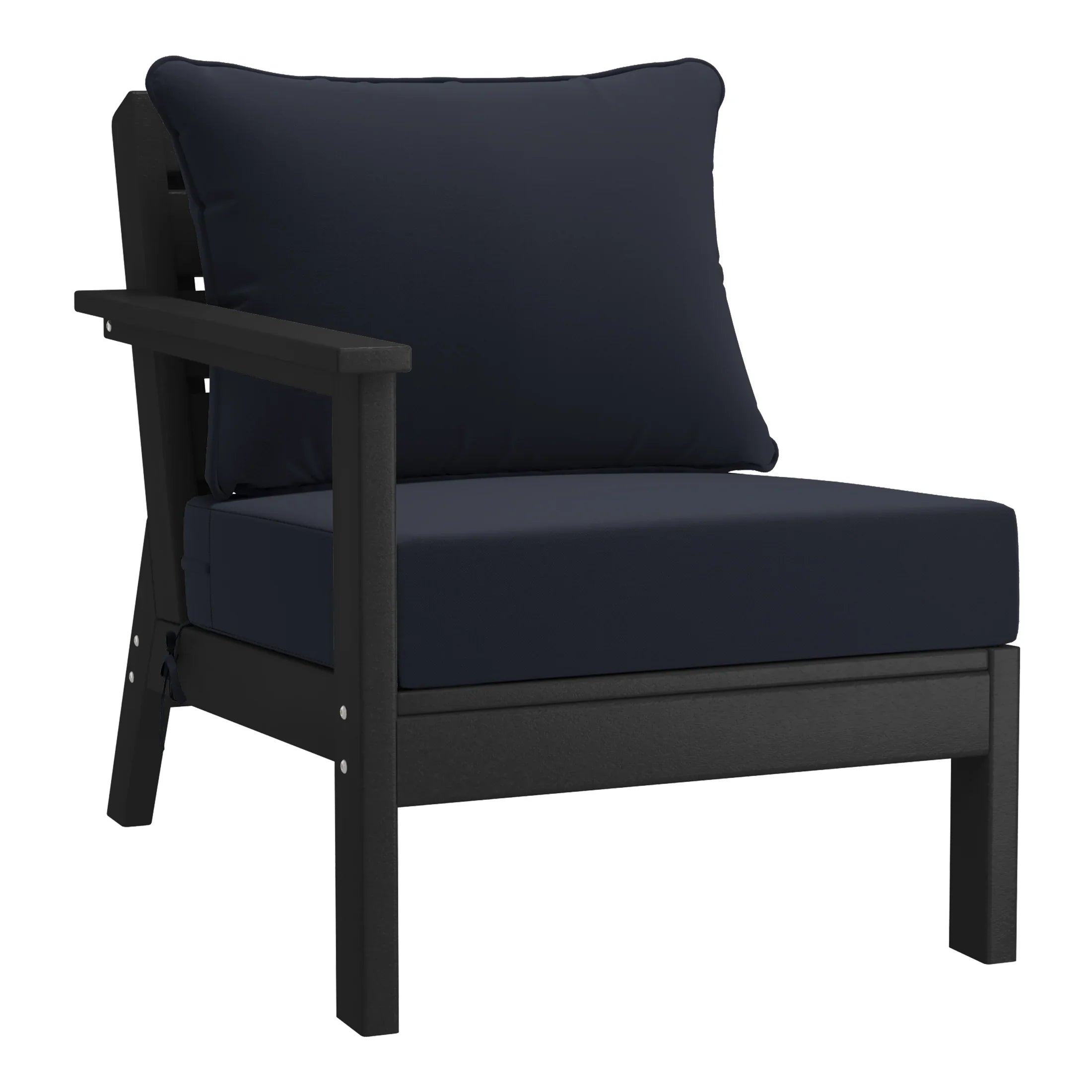 Portsmouth Outdoor Patio HDPE Sectional Sofa with Patio Cushions