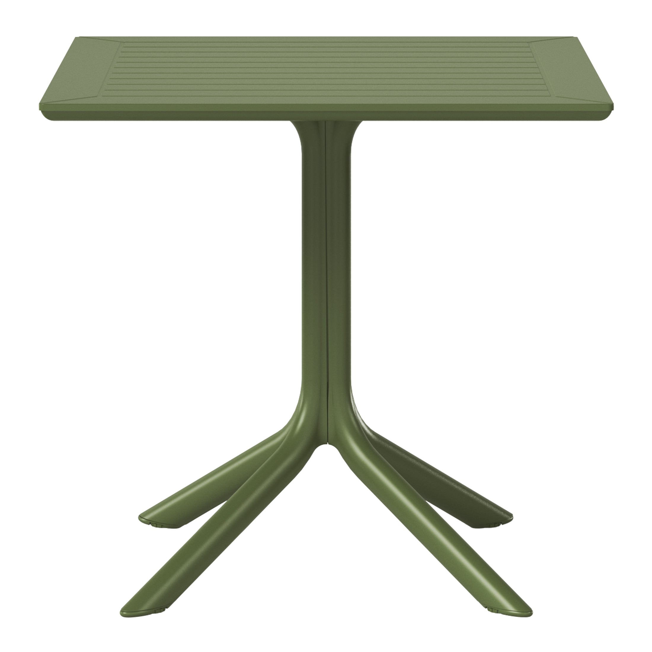 Sunshine 31.5" Square Outdoor Plastic Resin Patio Dining Table for 4