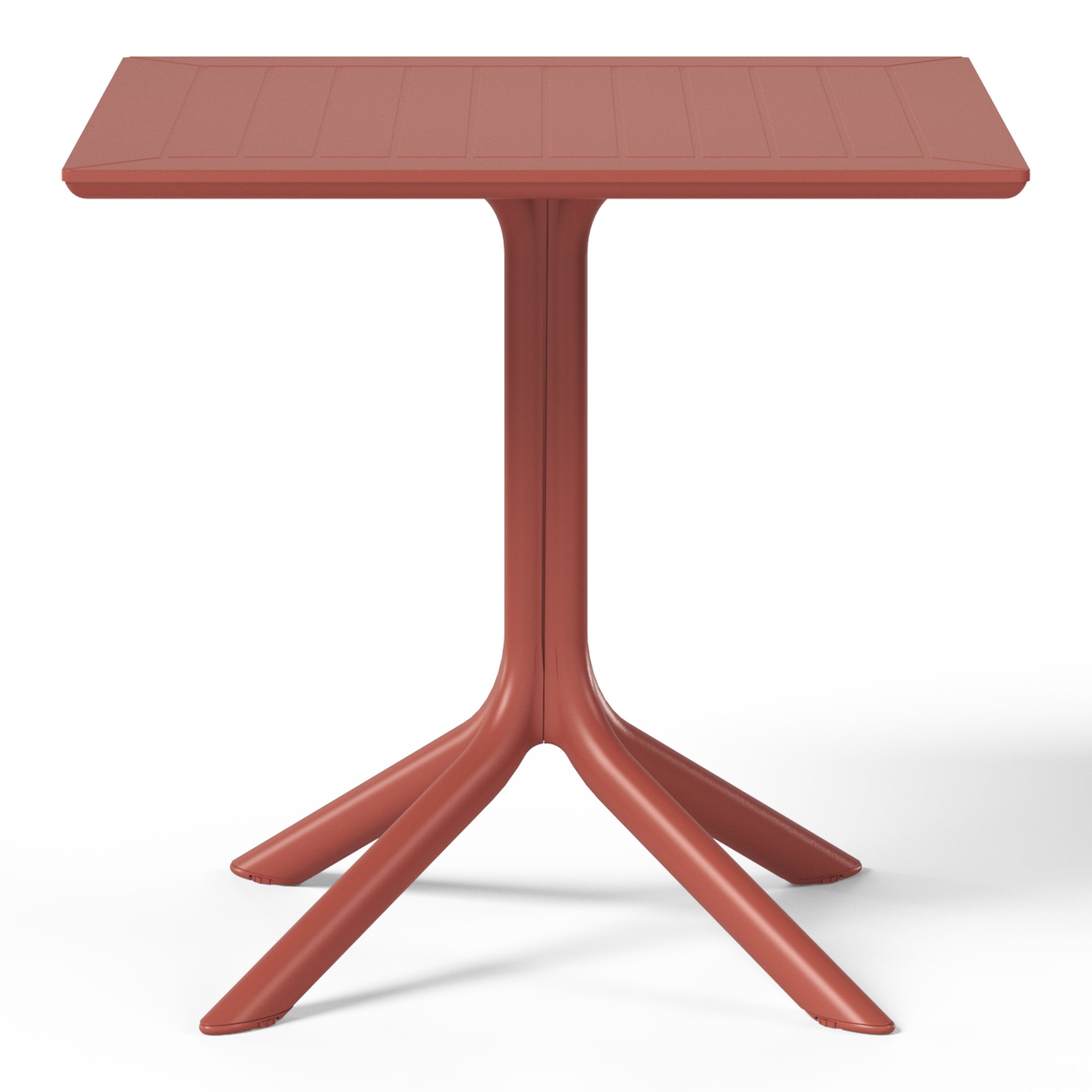 Sunshine 31.5" Square Outdoor Plastic Resin Patio Dining Table for 4