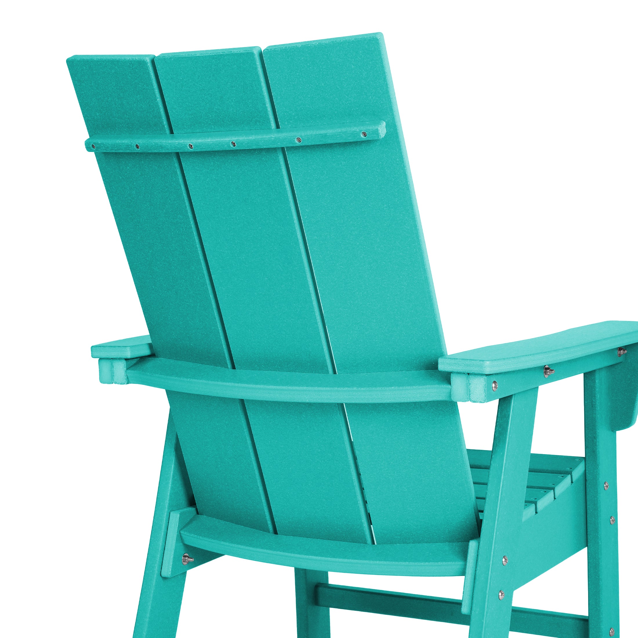 Palms Outdoor Patio HDPE Plastic Modern Adirondack Dining Chairs (Set of 2)