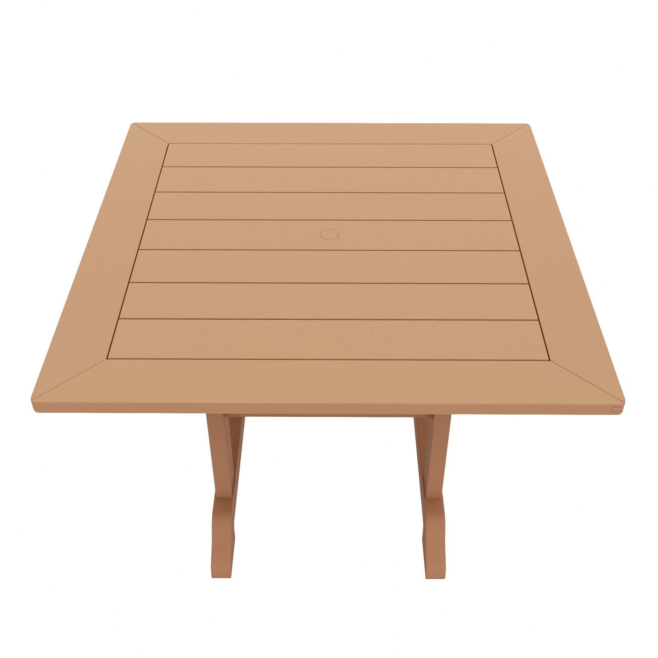 Paradise 5-Piece HDPE Square Patio Dining Table Set with Foldable Chairs