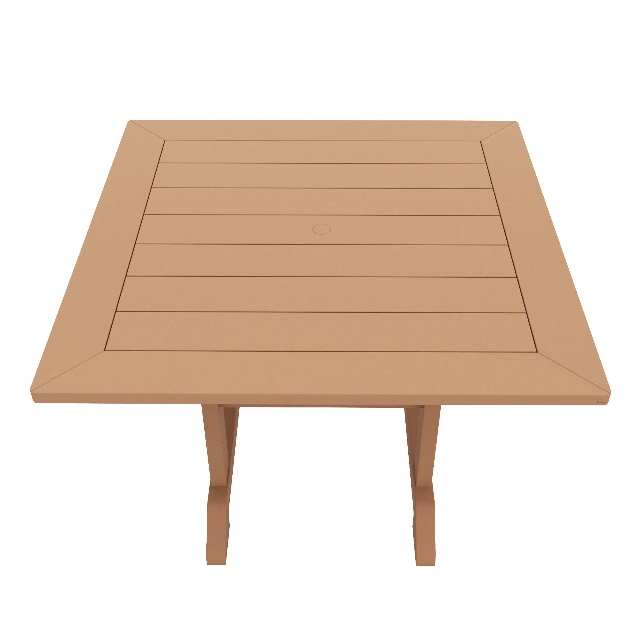 Paradise 5-Piece HDPE Square Patio Dining Table Set with Foldable Chairs
