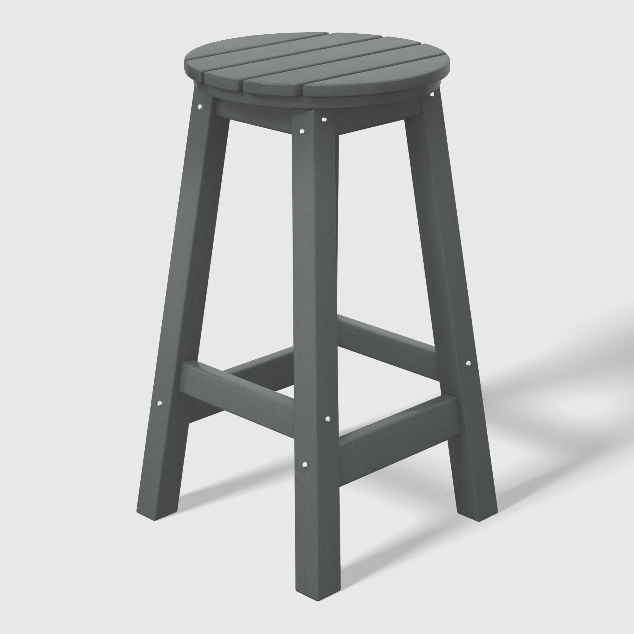 Paradise 24" HDPE Outdoor Patio Round Counter Height Bar Stool