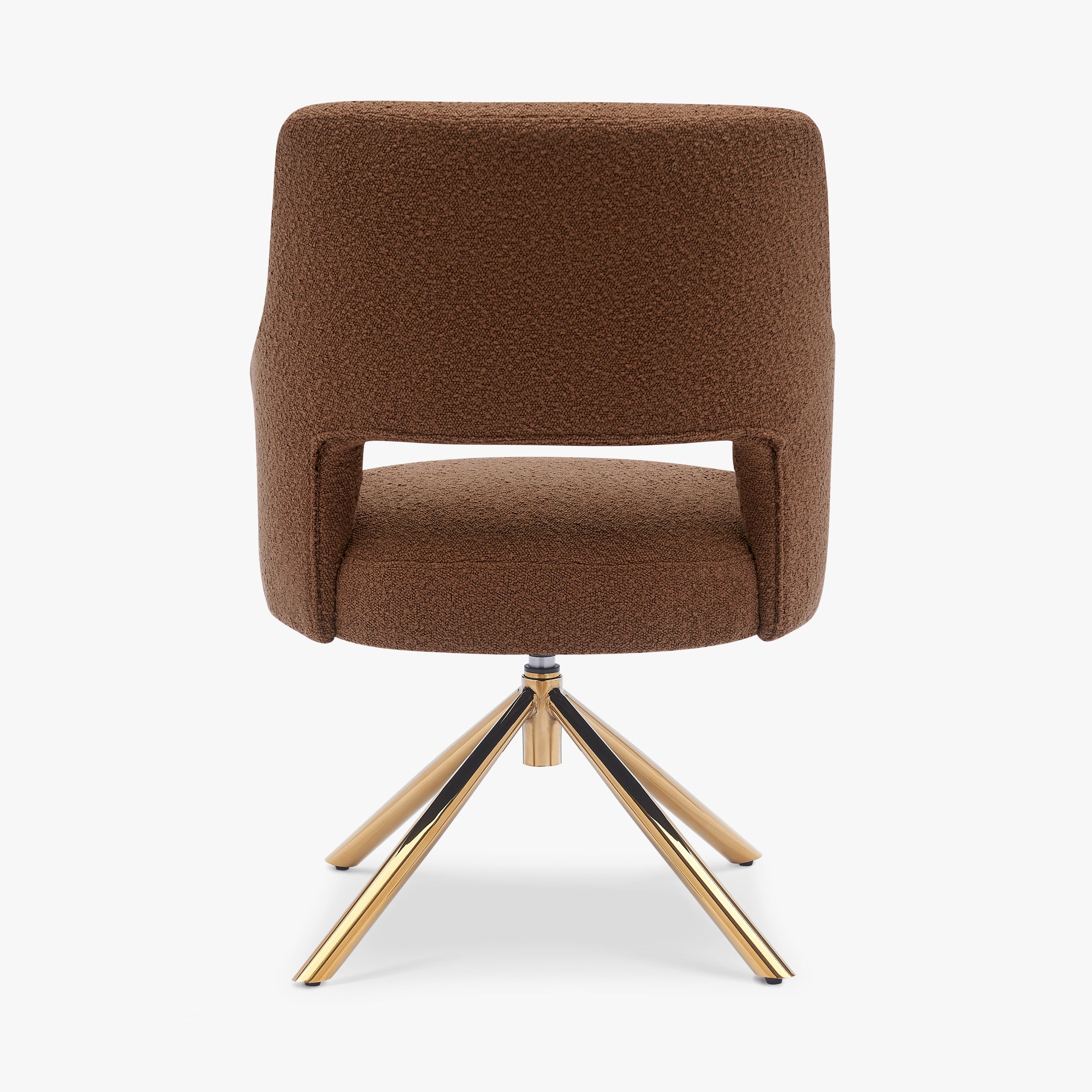 Amélie Mid-Century Modern Wide Boucle Swivel Vanity Chair