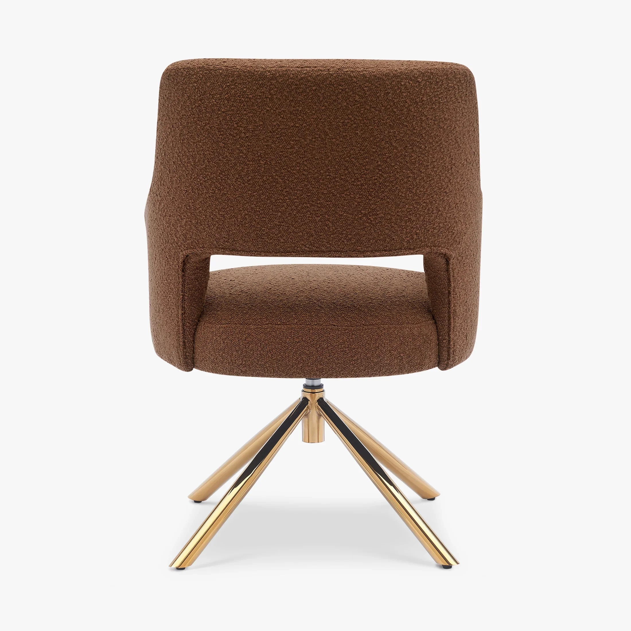 Amélie Mid-Century Modern Wide Boucle Swivel Vanity Chair