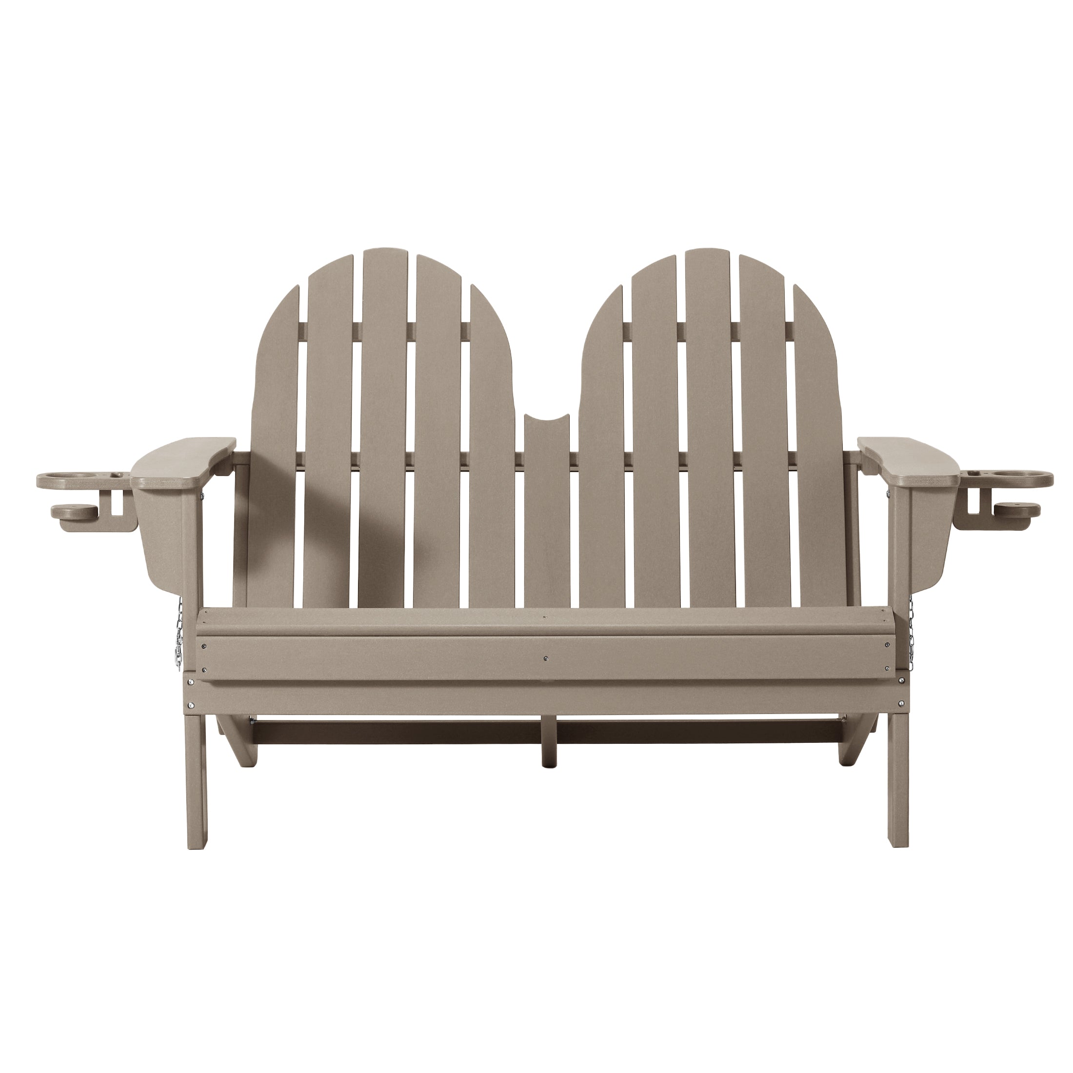 Savannah Outdoor Patio 49" HDPE Folding Adirondack Garden Bench
