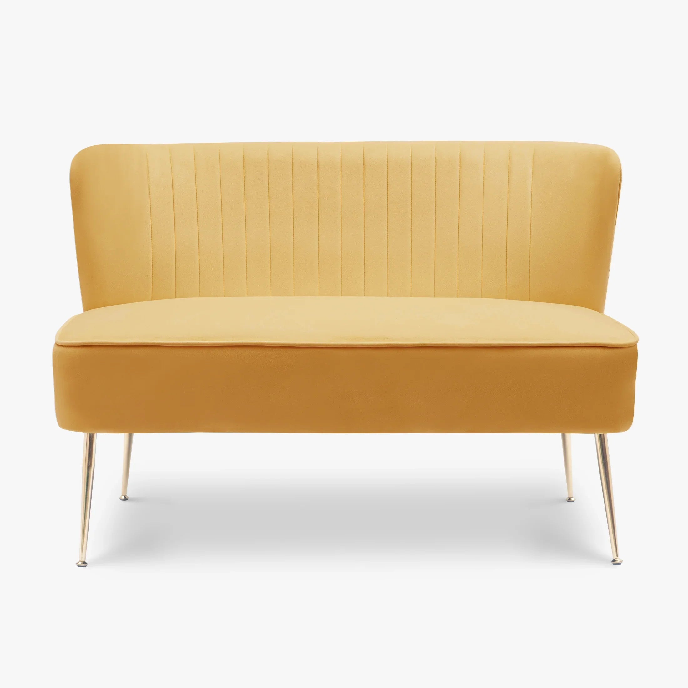 Alaia Mid Century Modern Tufted Velvet Loveseat Sofa and 25" Accent Chair 3-Piece Set