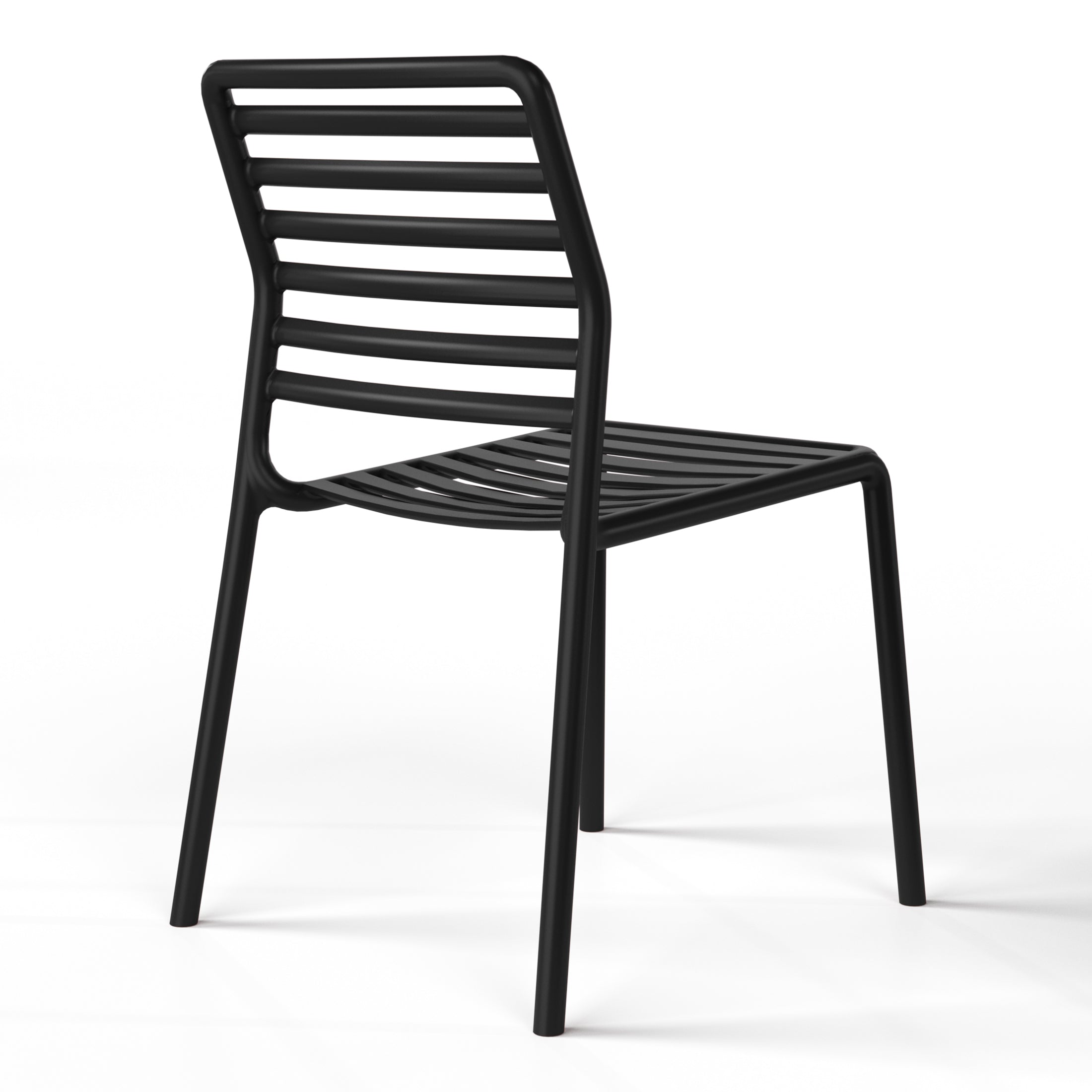 Sunshine 7-Piece Metal Rectangular Patio Dining Table Set With Stackable Plastic Dining Chairs For 6