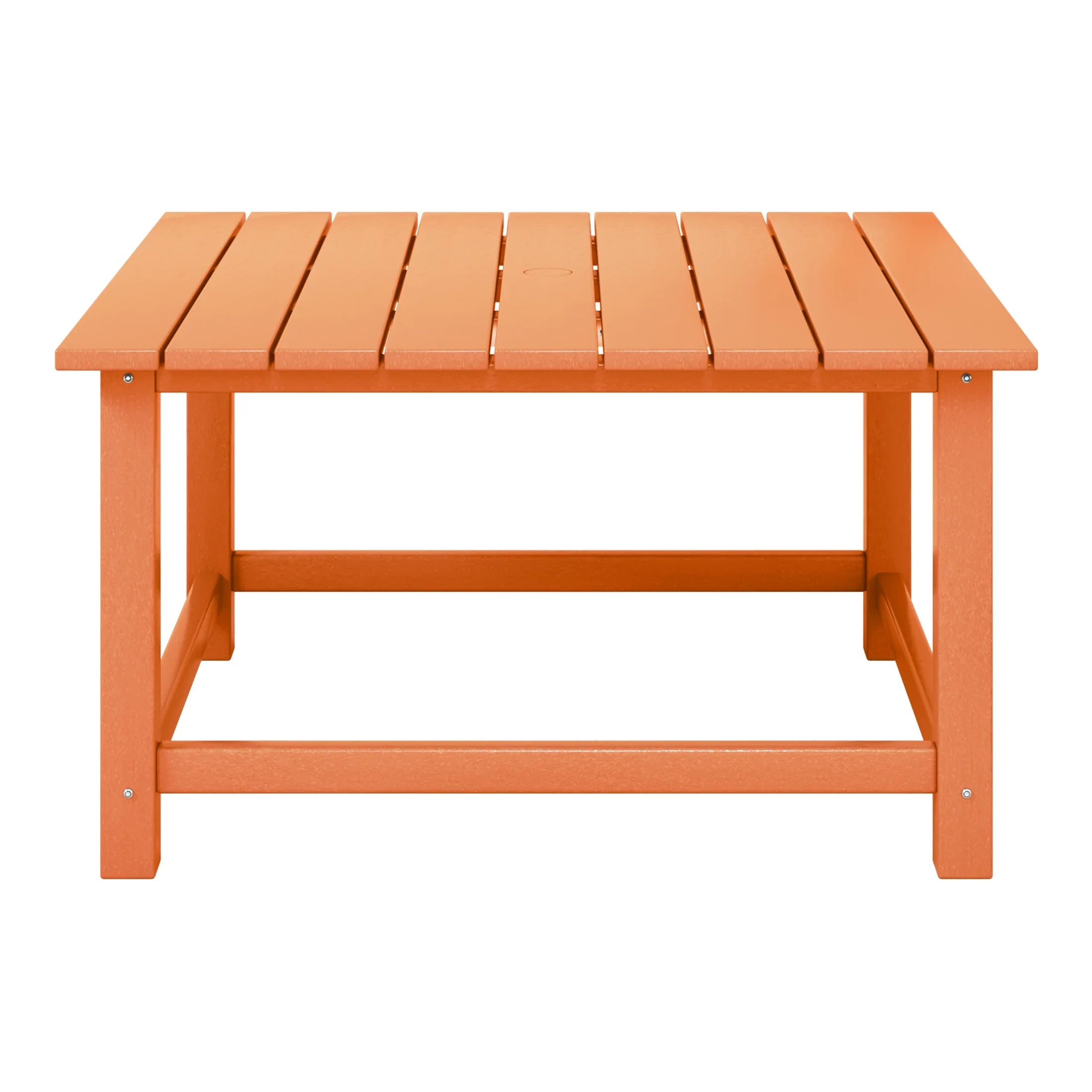 Portside 5-Piece Outdoor Patio HDPE Adirondack Chair With Square Coffee Table Conversation Set